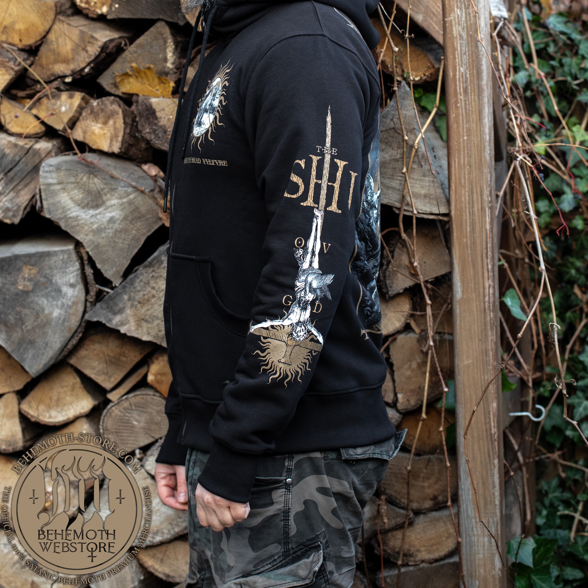 Sweat à capuche Behemoth « Avgvr - The Dread Vvltvre » avec fermeture éclair