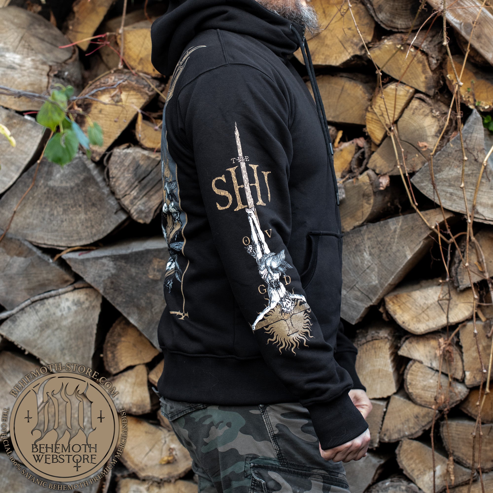 Sweat à capuche Behemoth « Avgvr - The Dread Vvltvre » avec fermeture éclair