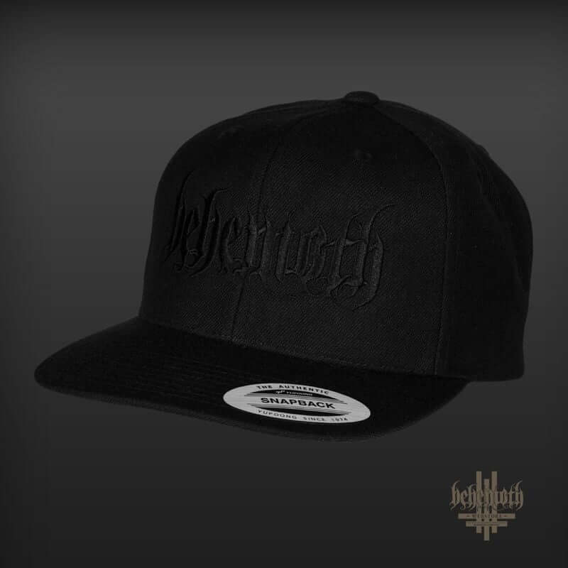 Black Behemoth 'Logo' snapback cap BOTB edition with embroidered logo, adjustable size, minimalistic design, Yupoong quality.