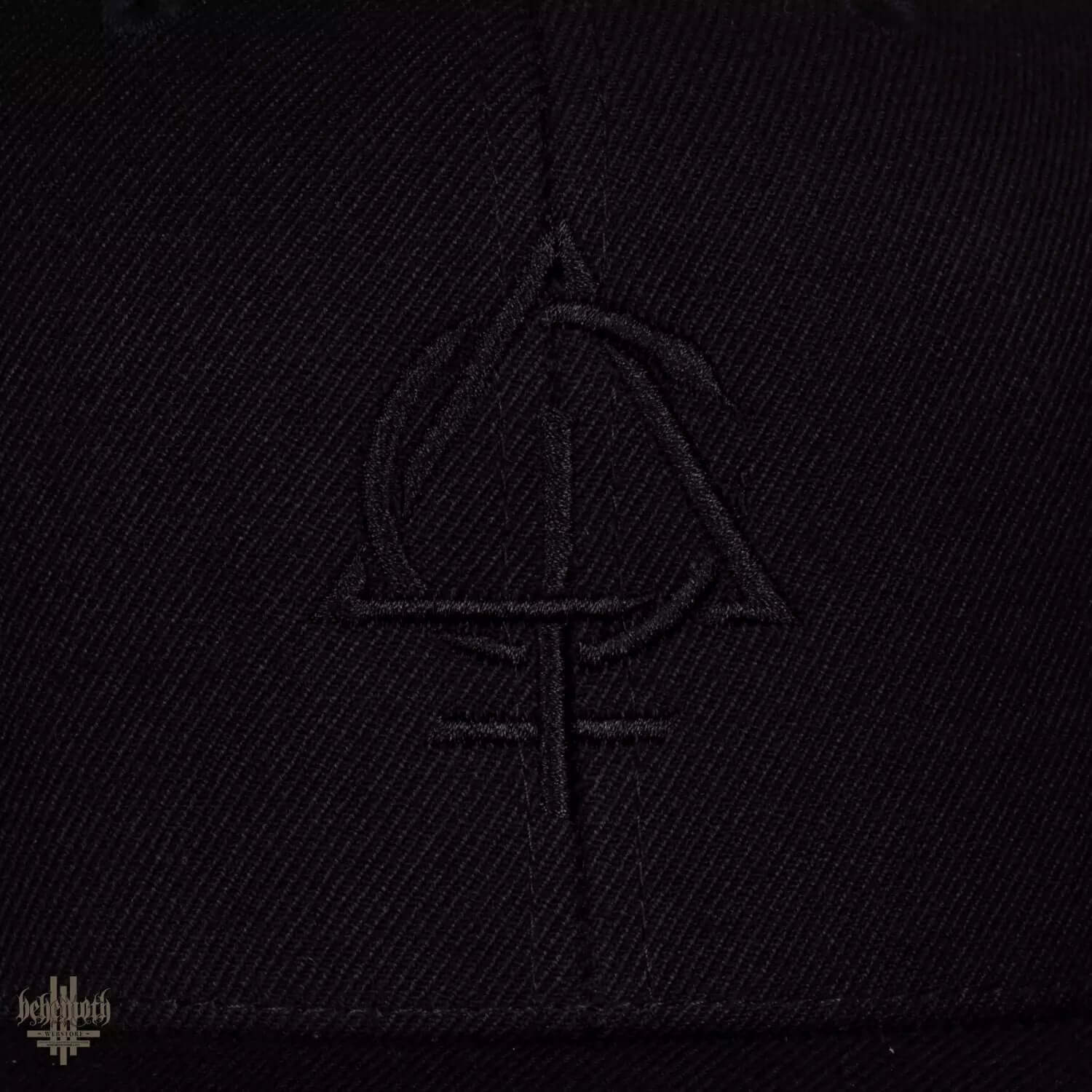 Black snapback cap with minimalistic embroidered CONTRA logo, BOTB edition, by Behemoth. High-quality Yupoong design.