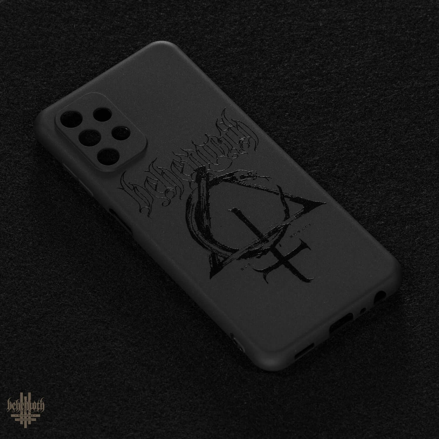 Samsung Galaxy A13 Behemoth and Contra black matte phone case with glossy logo for protection and style.