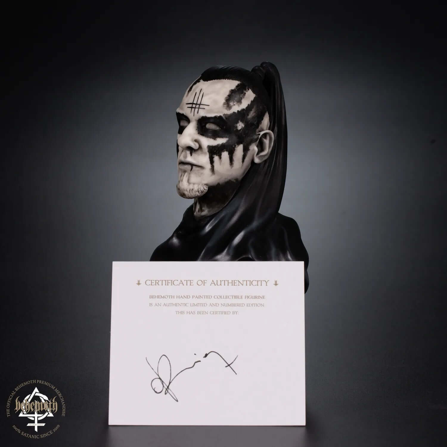 Hand-painted Orion/Behemoth collectible figurine with signed Certificate of Authenticity, polyurethane resin, limited edition.