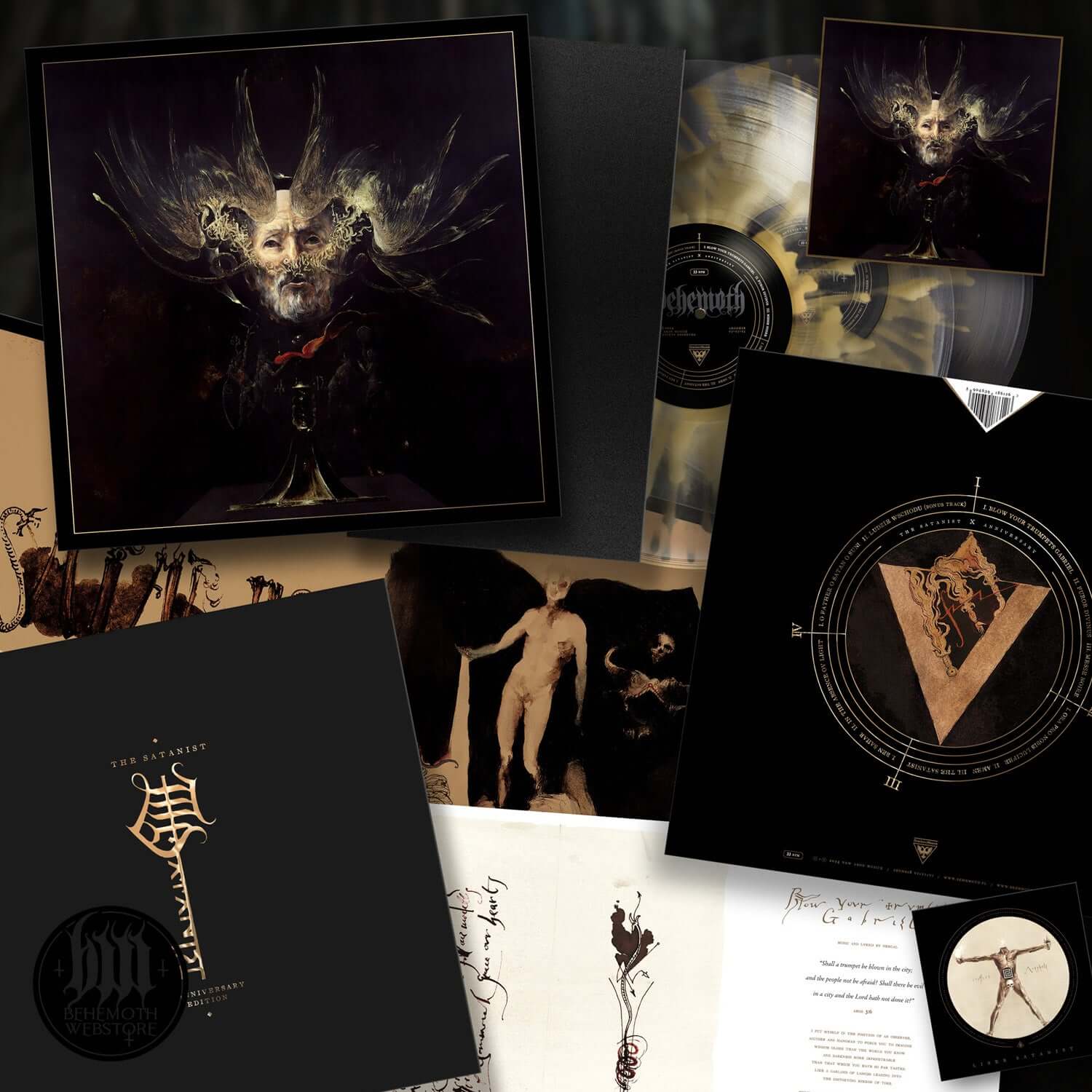 Behemoth „The Satanist” 10th Anniversary Deluxe Płyta winylowa – limitowana edycja 2LP z przezroczystym złotym splatterem, z grafiką i insertami