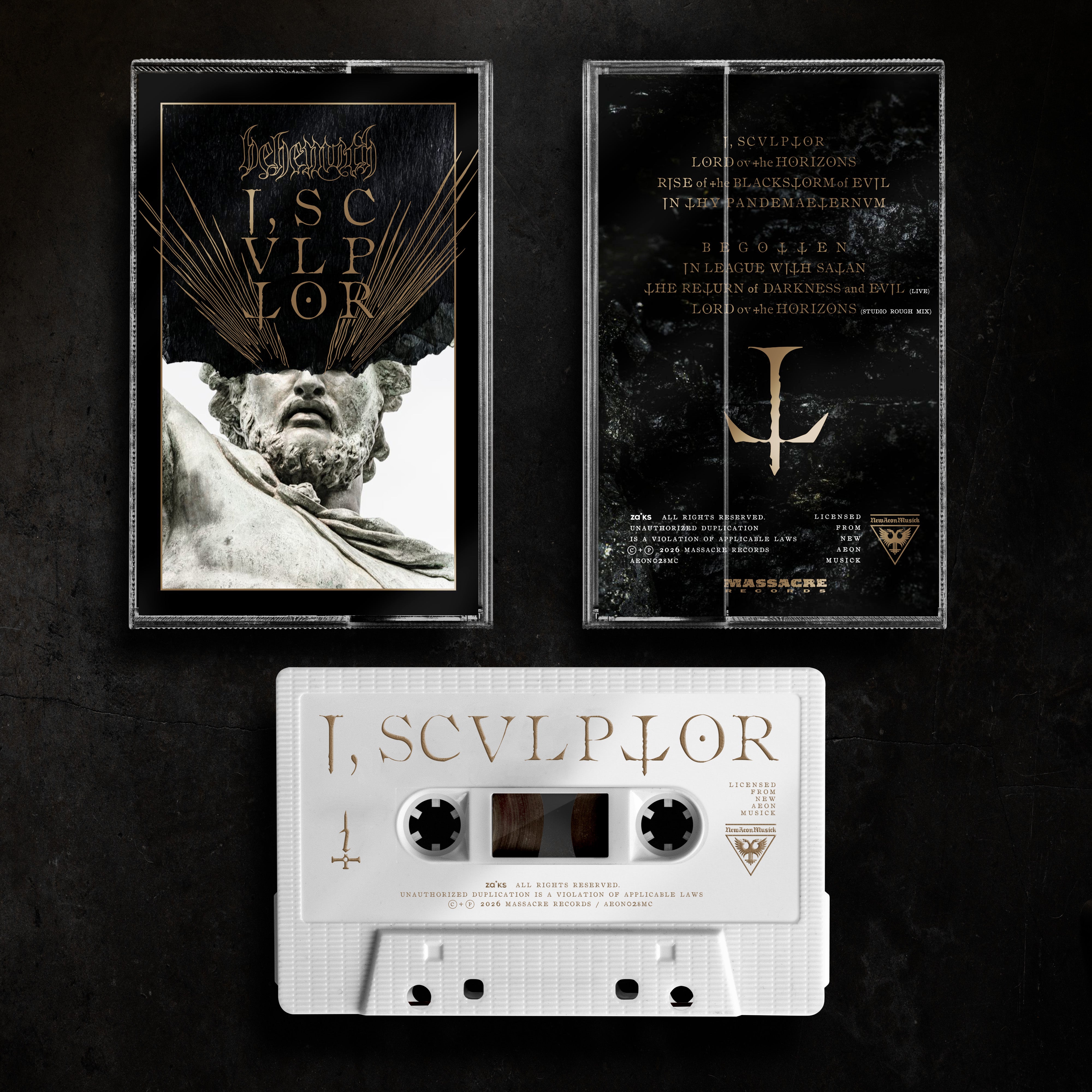 I, Scvlptor – Cassette (MC) by Behemoth (Eternal Grace, Signed, Ltd. 150)