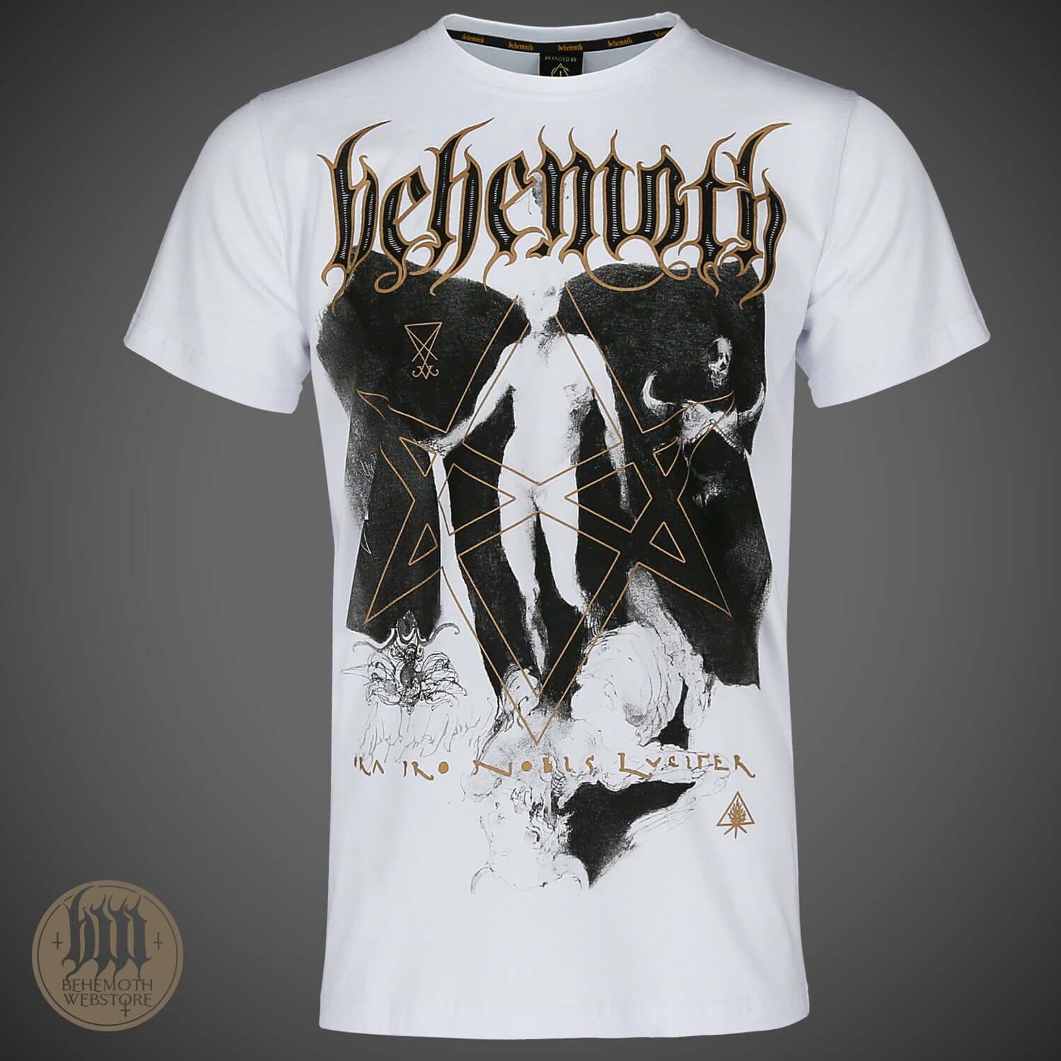 Behemoth 'Ora Pro Nobis Lvcifer' T-Shirt, Commemorating 'The Satanist' Album, 10th Anniversary, Premium Cotton, Exclusive Design