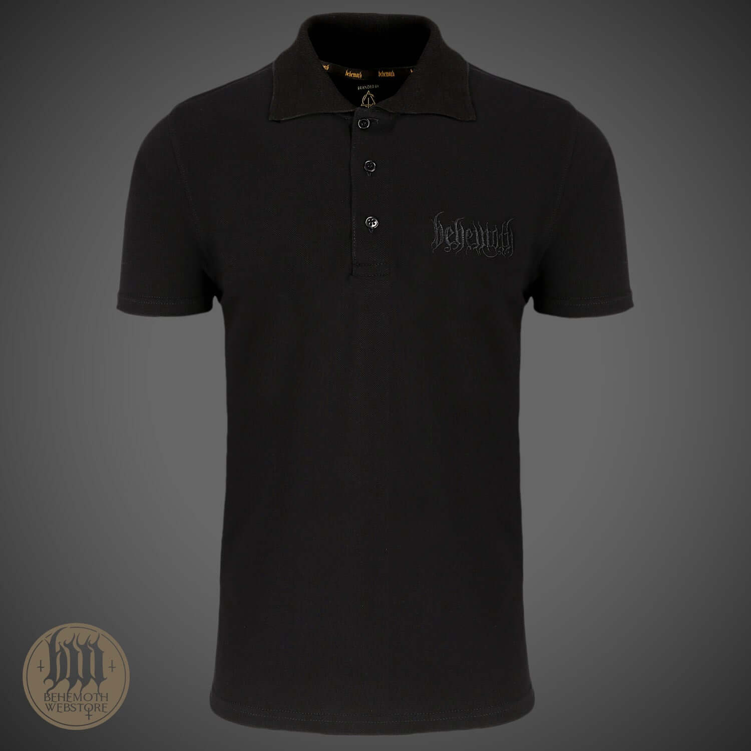 Behemoth 'The Satanist' Black Polo with Embroidered Logo from BOTB Collection