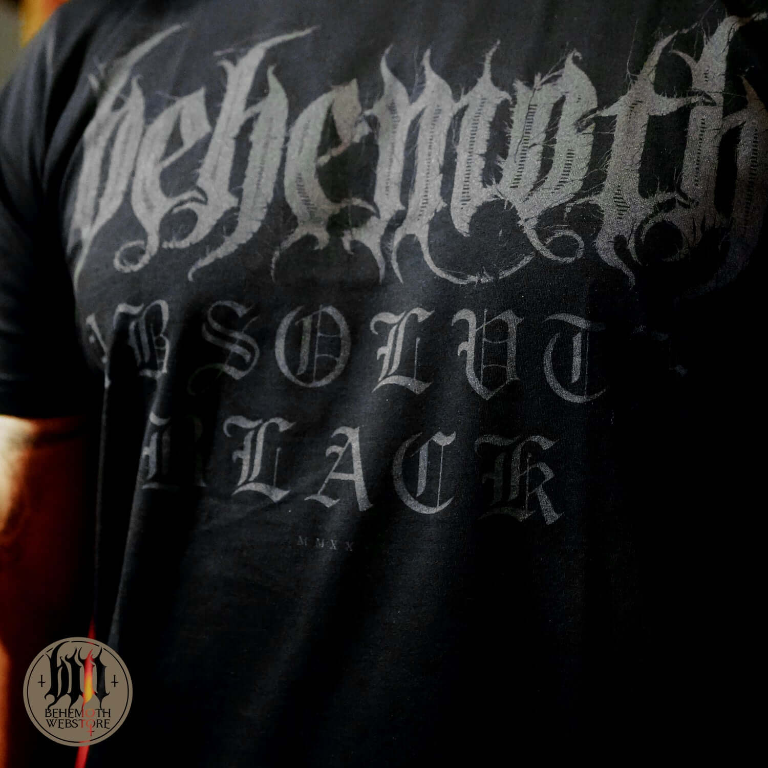 Behemoth TSOG Absolvte Black T-Shirt with band logo, crafted from premium cotton, ideal for metal fans.