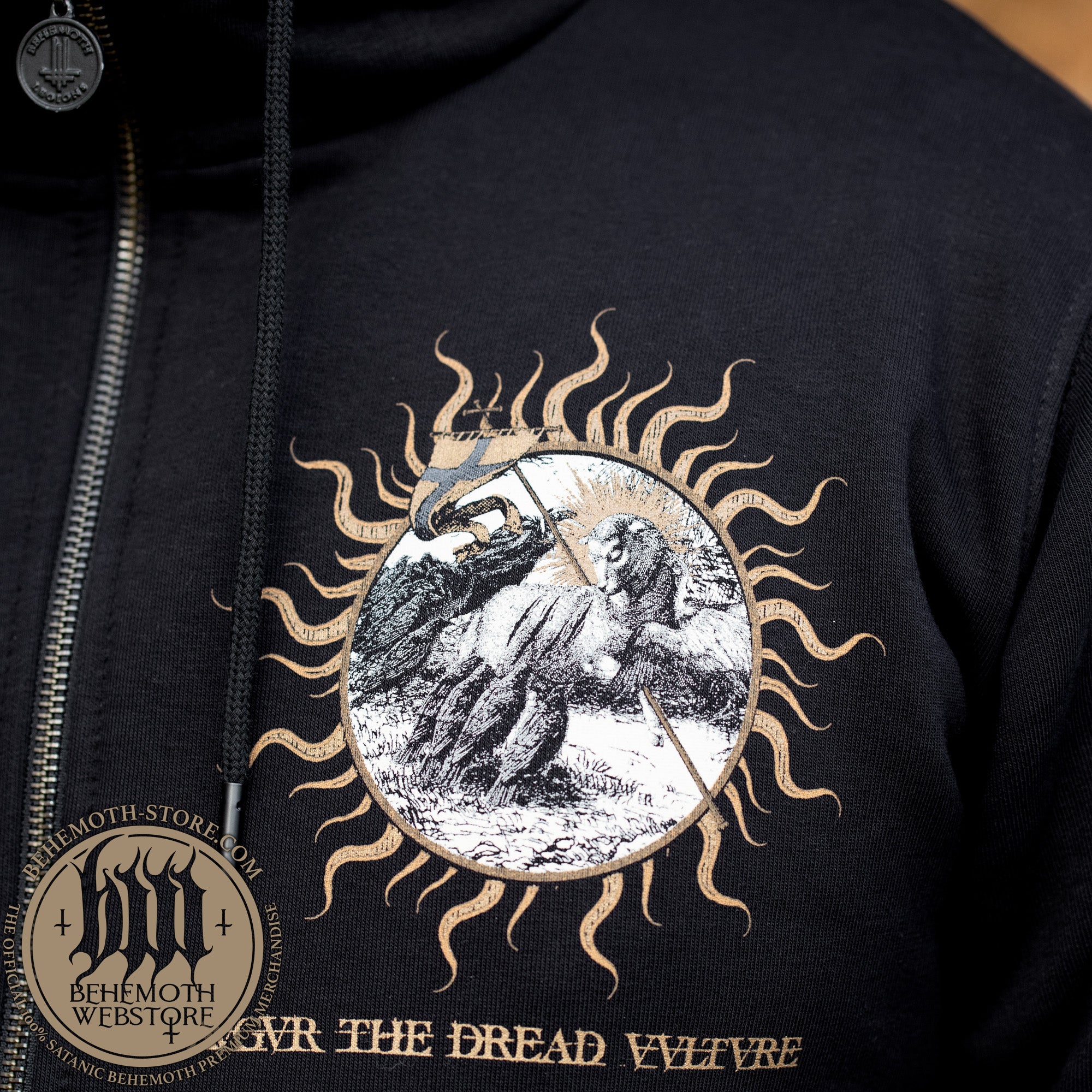 Sweat à capuche Behemoth « Avgvr - The Dread Vvltvre » avec fermeture éclair