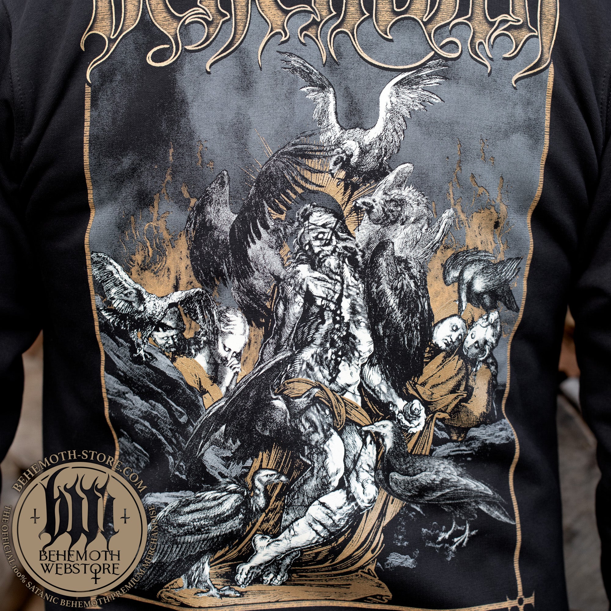 Sweat à capuche Behemoth « Avgvr - The Dread Vvltvre » avec fermeture éclair
