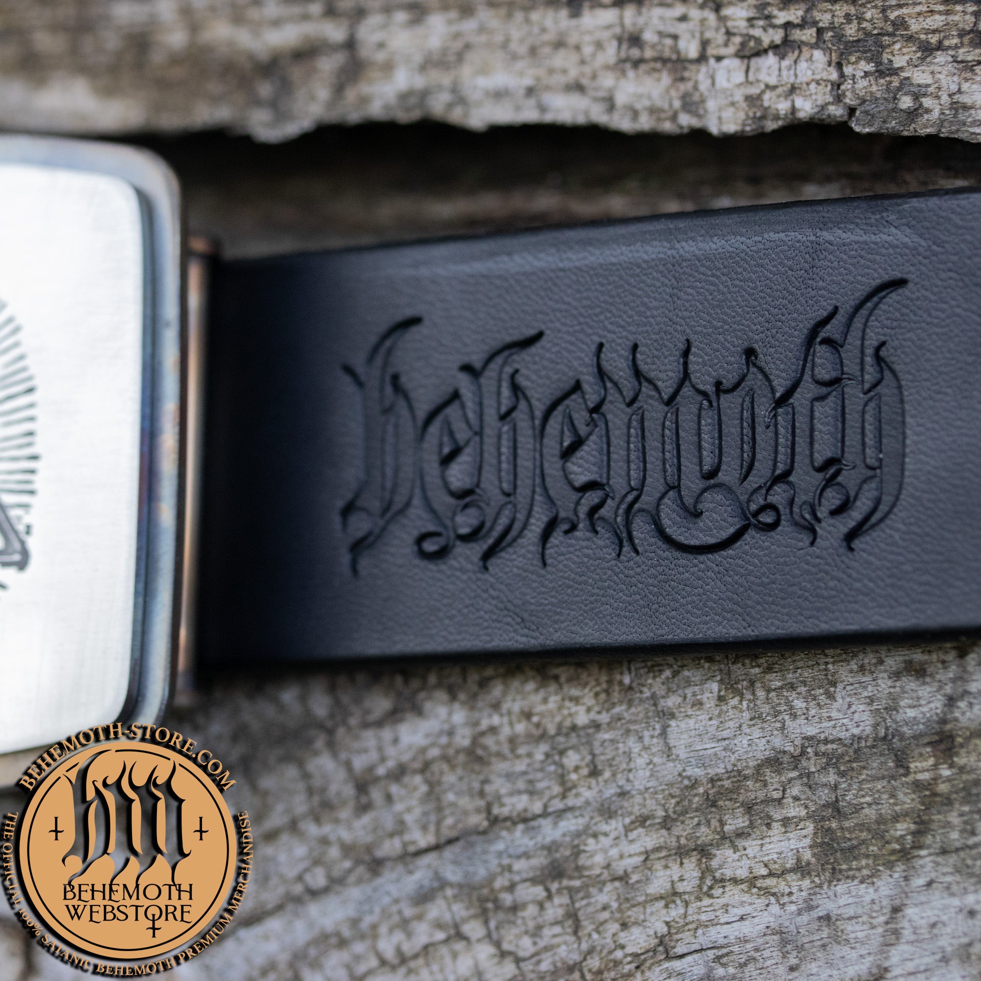 Leder Behemoth Logo Gürtel für die Schnalle