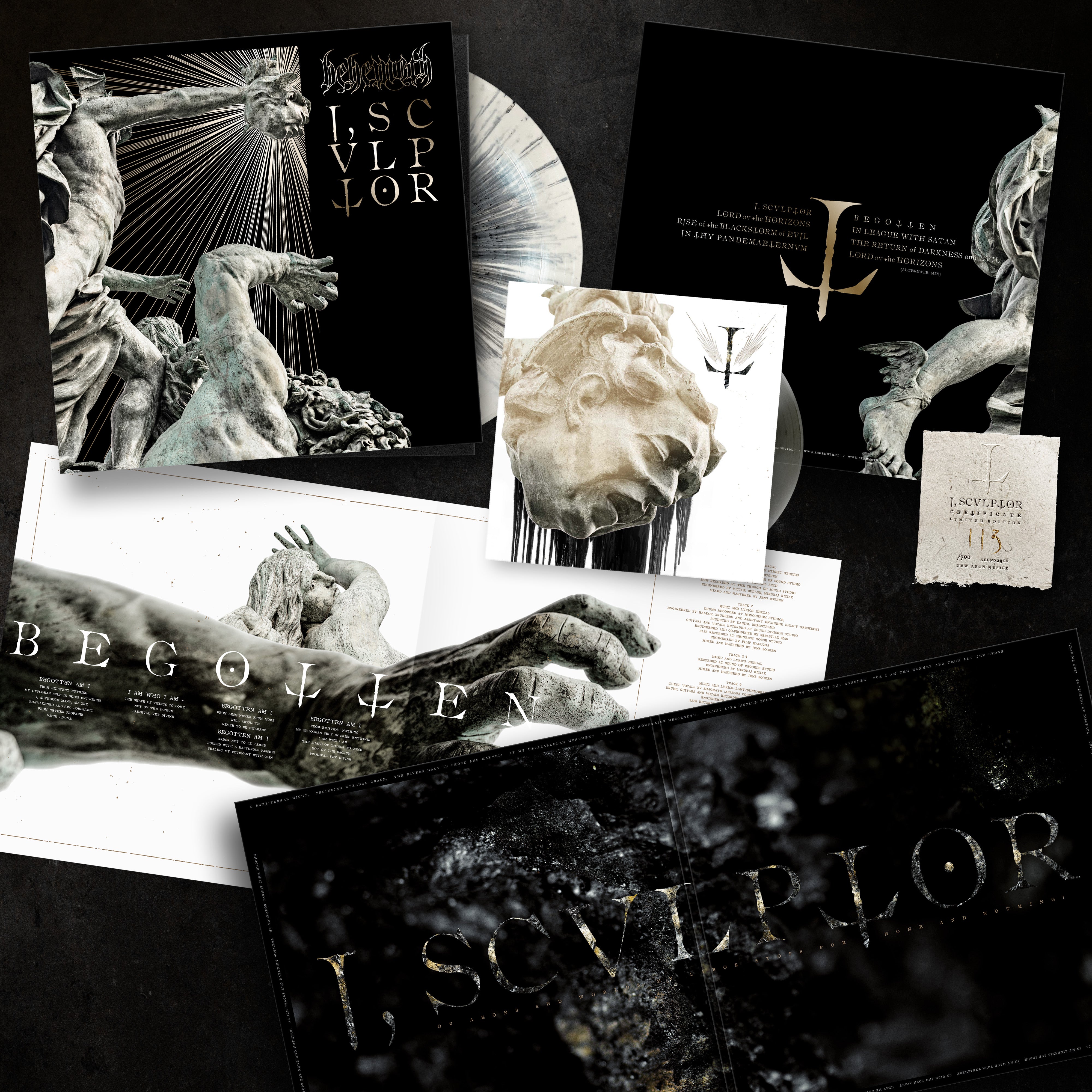 I, Scvlptor – 12″ Gatefold Vinyl + Bonus 7″ by Behemoth (Blackstorm, 180g, Signed, Ltd. 700)