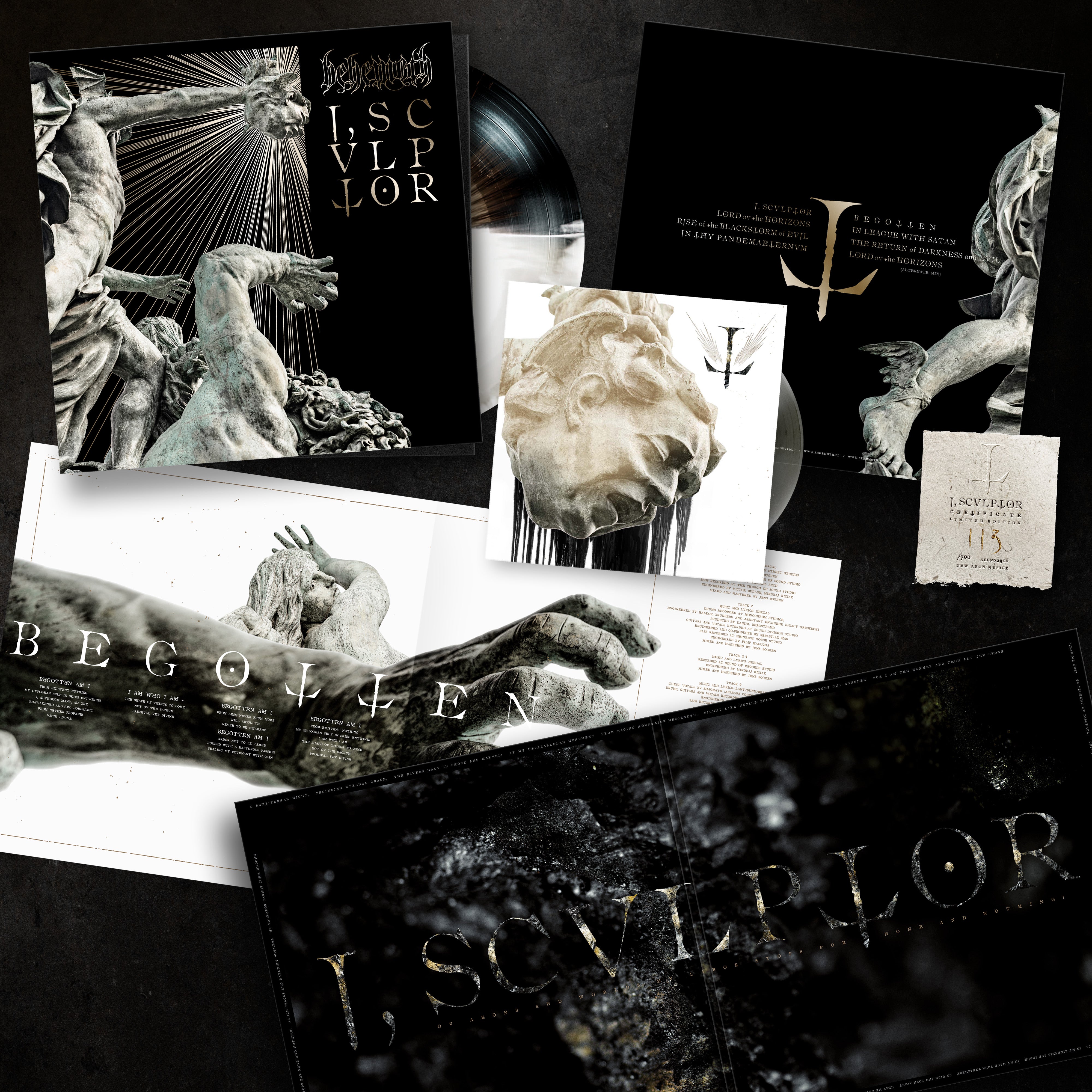 I, Scvlptor – 12″ Gatefold Vinyl + Bonus 7″ by Behemoth (Lord ov the Horizons, 180g, Signed, Ltd. 700)