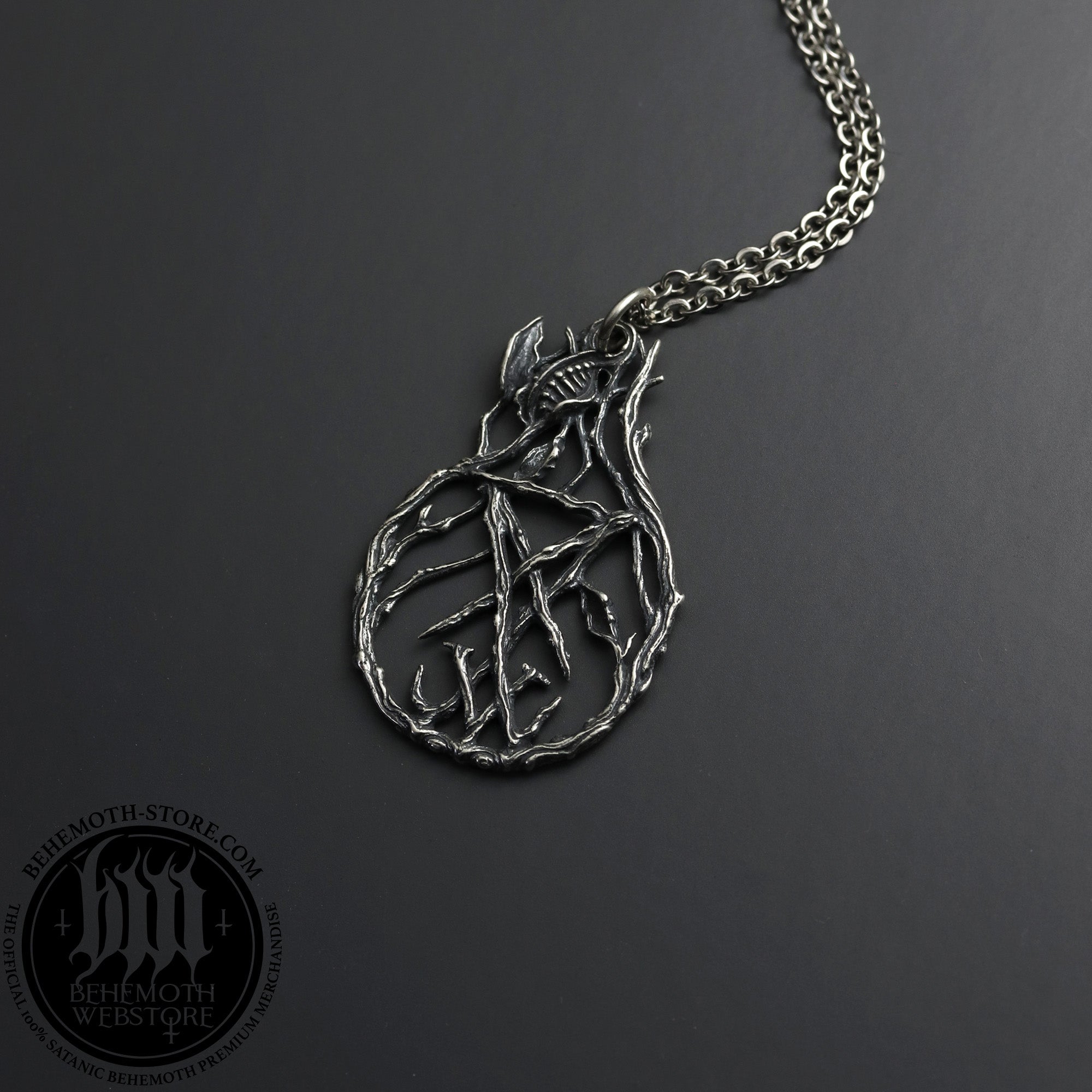 Behemoth 'Lvciferaeon' sterling silver necklace
