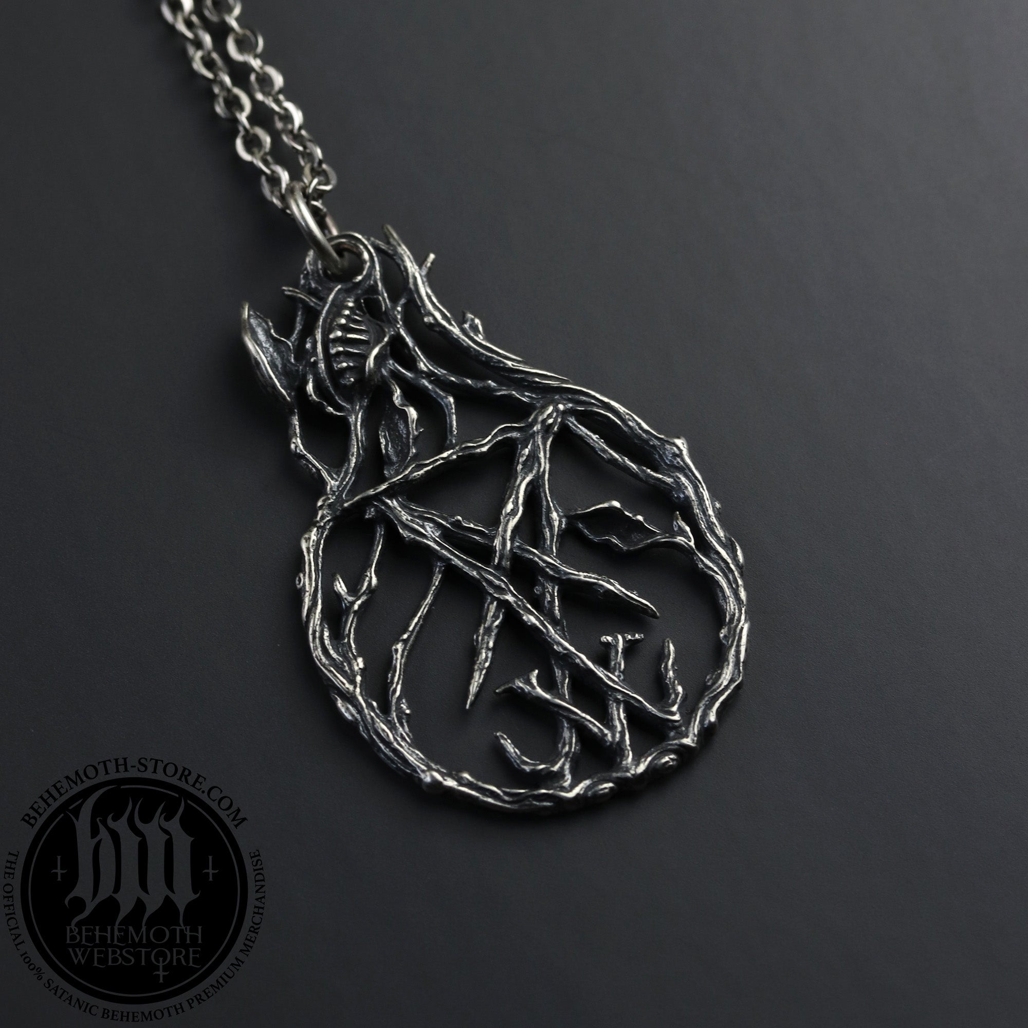 Behemoth 'Lvciferaeon' sterling silver necklace