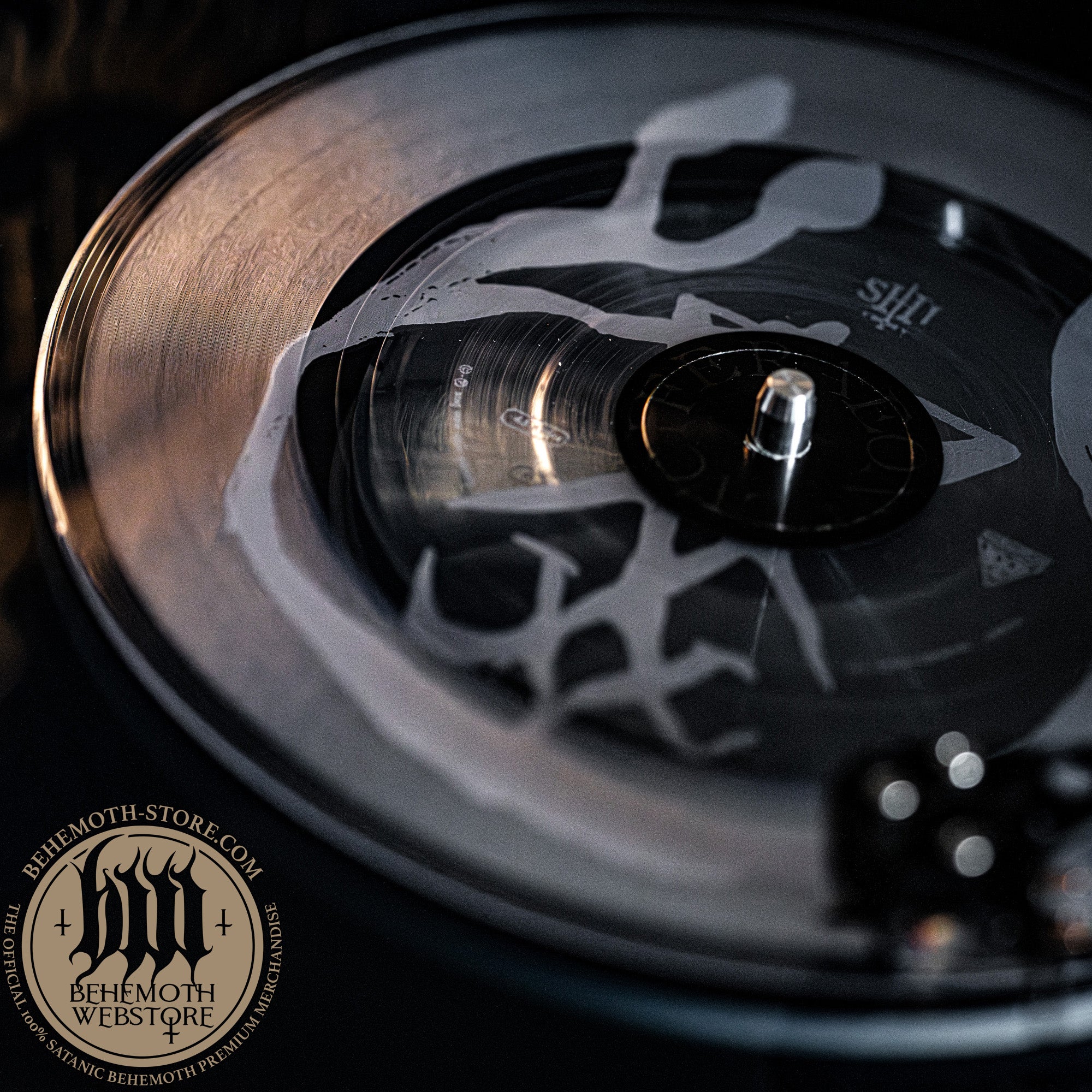 “Lvciferaeon” – 7″ Vinyl Single by Behemoth (Transparent, Laser-Etched, Signed, Limited to 350)