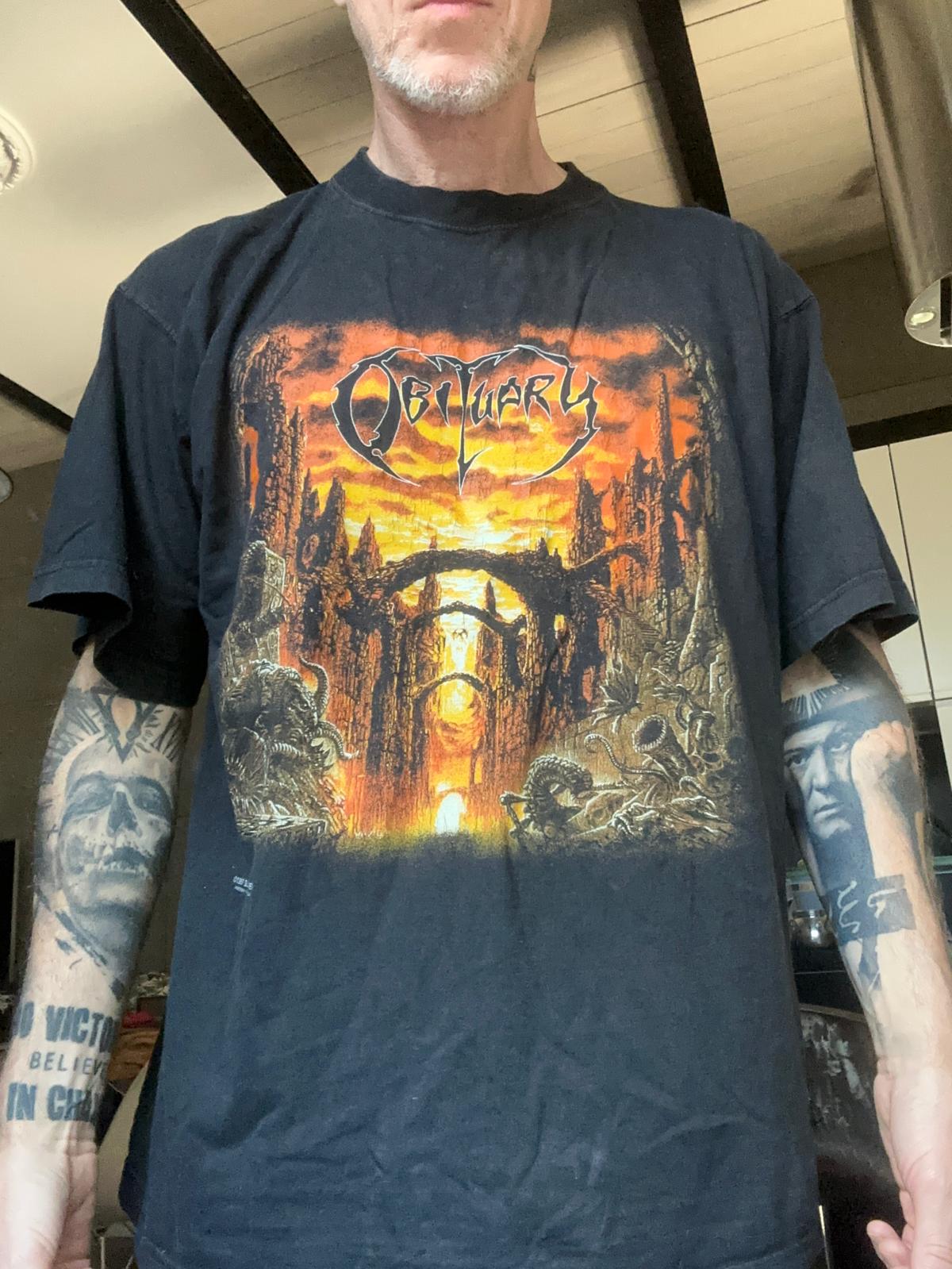 ヴィンテージ・ヘル – OBITUARY クラシックロゴ Tシャツ | Behemoth