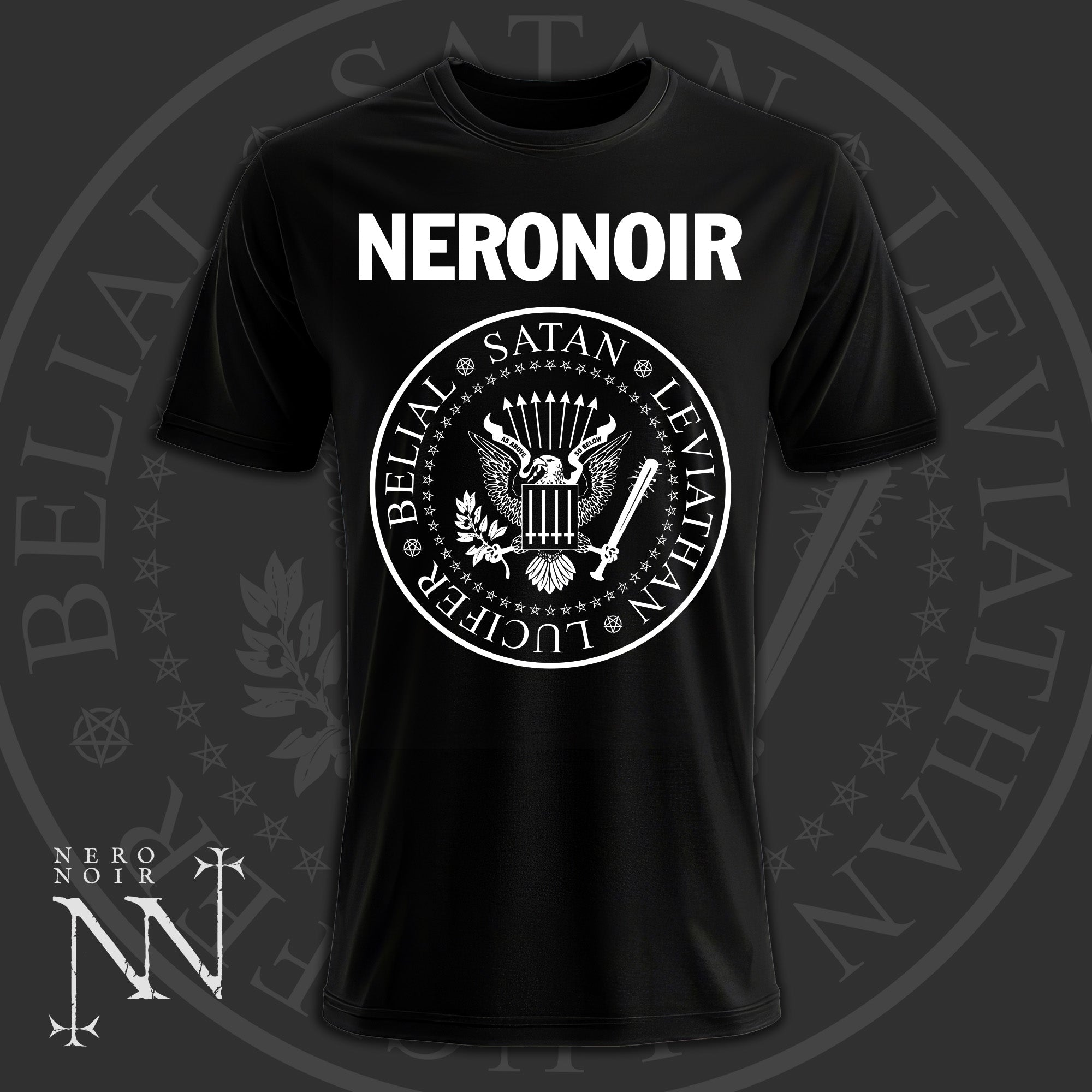 NeroNoir — Tričko 'Satan Leviathan Lucifer Belial'