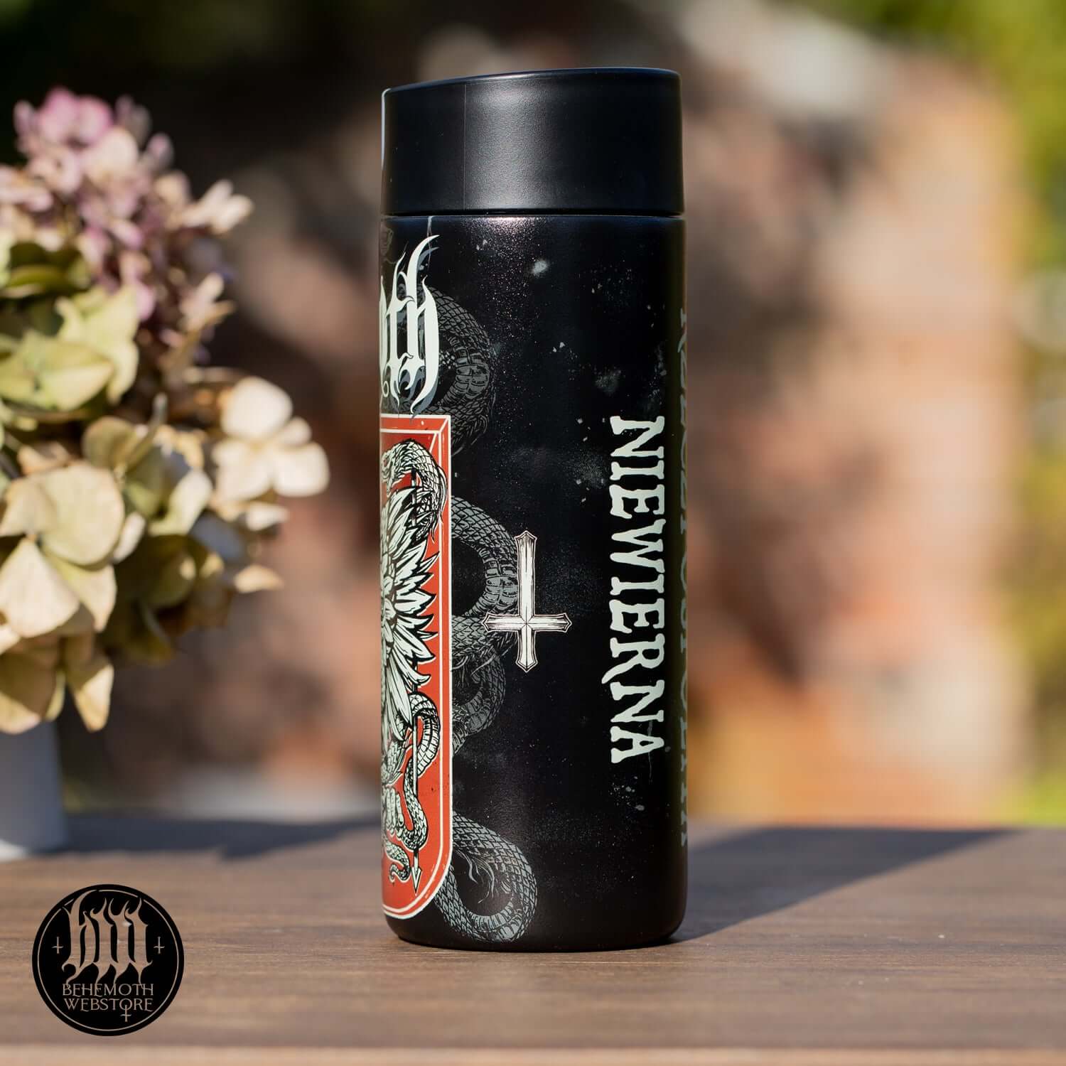 500ml Steel Thermal Mug Behemoth Republic Of The Unfaithful, Limited Edition, symbolizing freedom of speech and artistic expression.