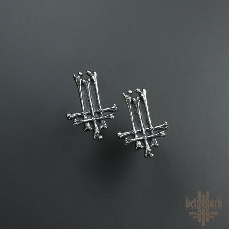 Behemoth 'Trivmviratvs' sterling silver cufflinks