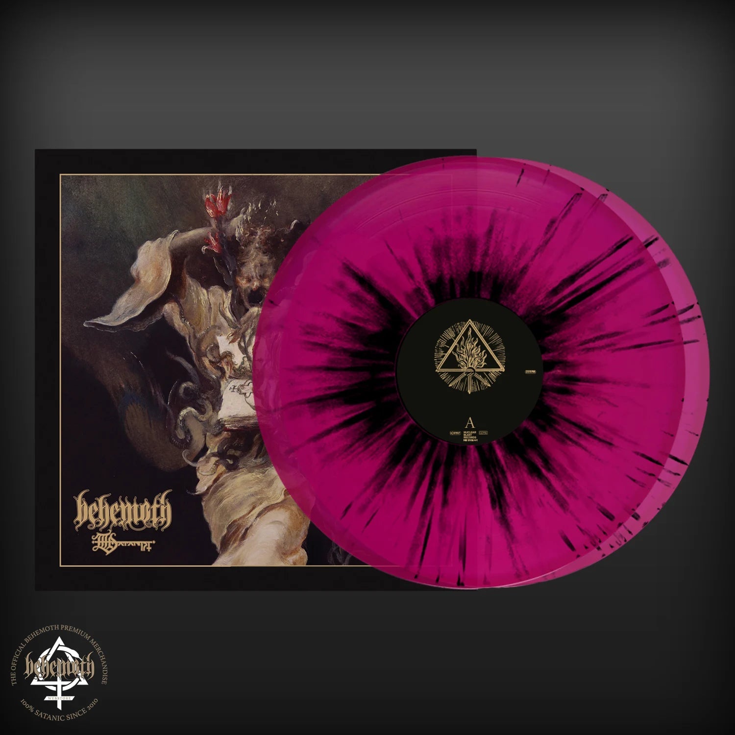 Behemoth 'The Satanist' 2LP Violet Black Splatter firmado, limitado