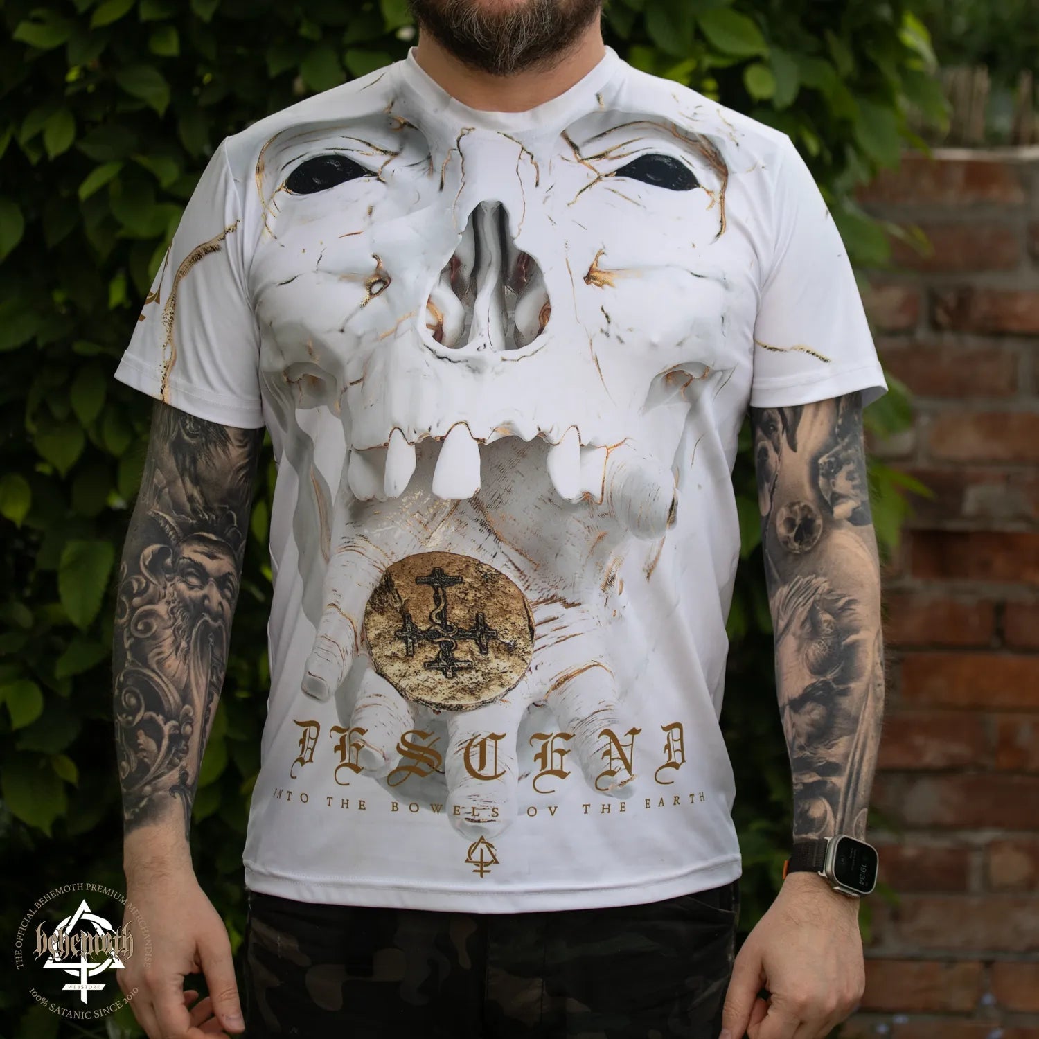 Camiseta con estampado integral 'Skull' Behemoth