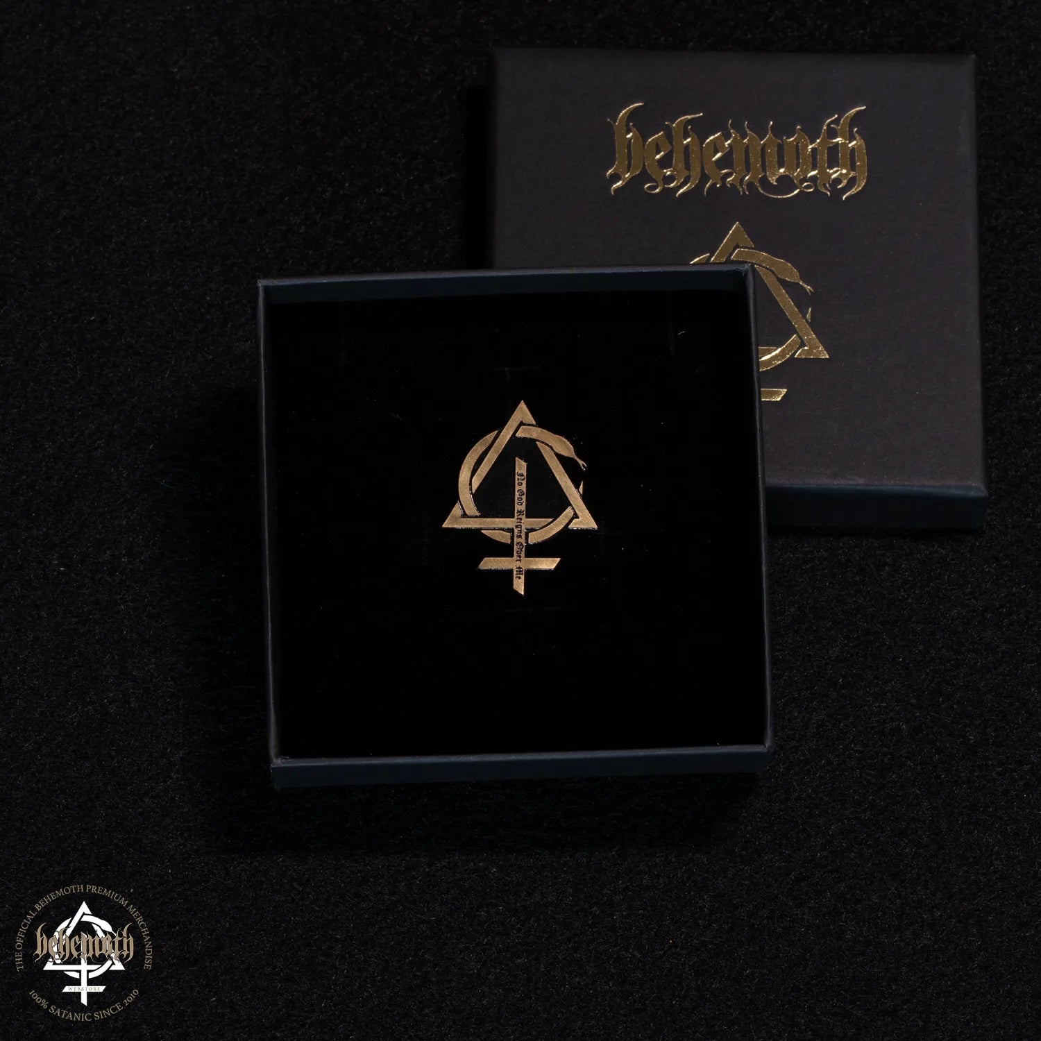 Behemoth 'Contra' cut out brass pin – Behemoth Webstore Worldwide