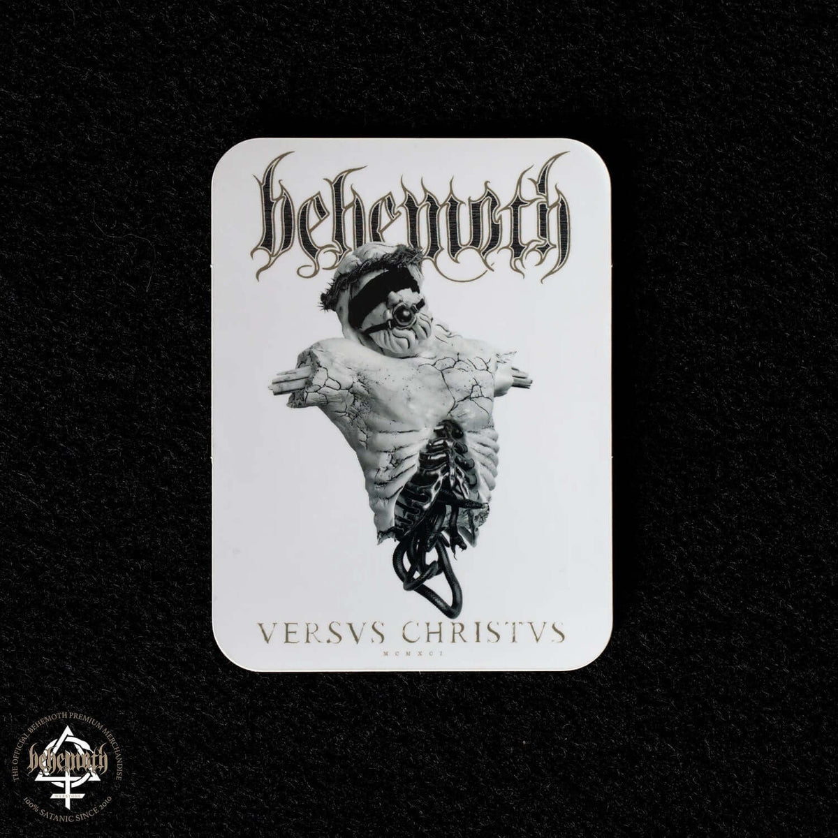 Behemoth 'Versvs Christvs' Vinyl Sticker - Durable & Stylish
