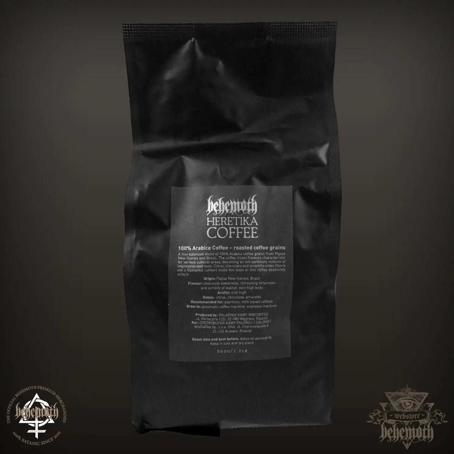 Behemoth 'Heretika' whole beans coffee 500 g / 1.1 lb