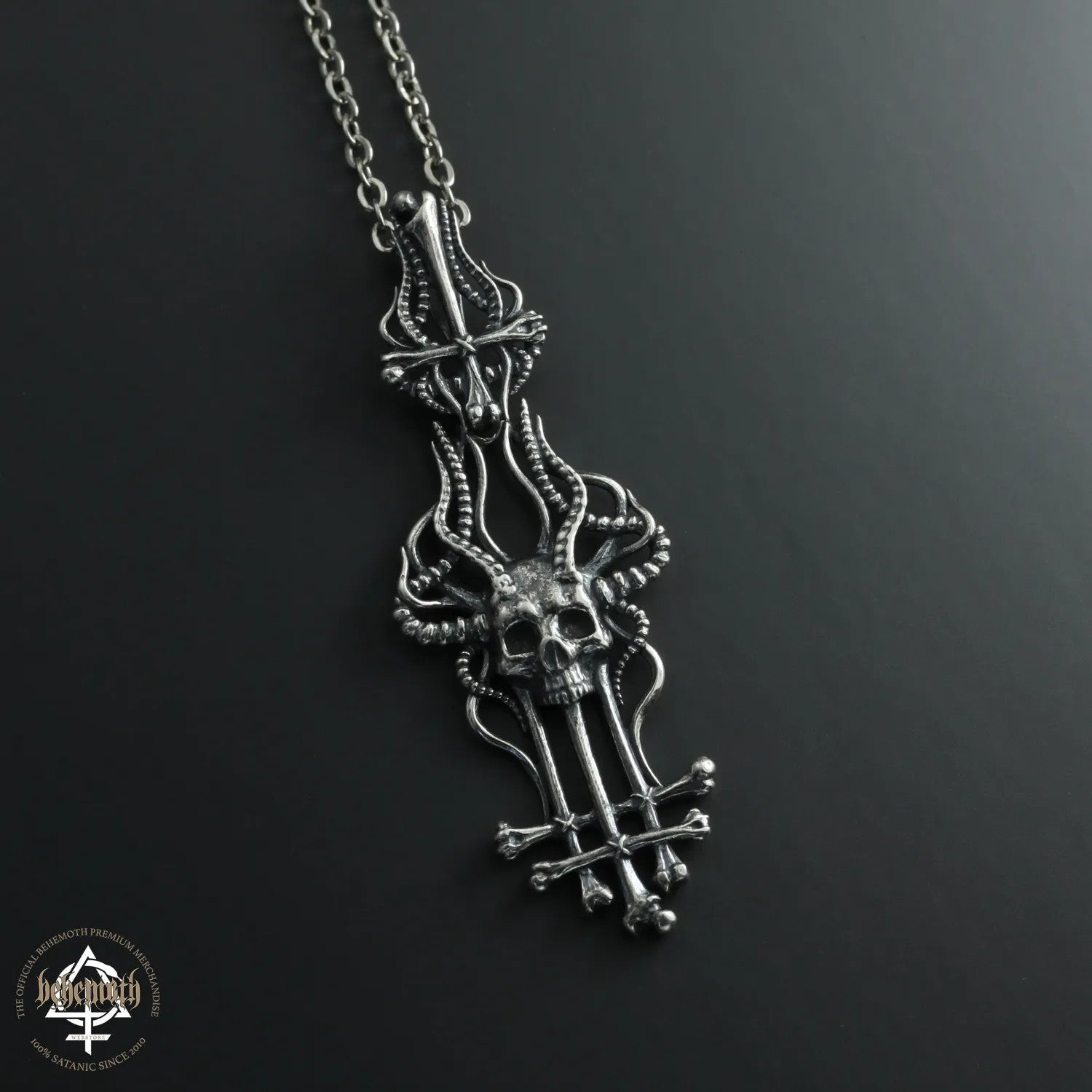 Behemoth 'In Absentia Dei' sterling silver necklace