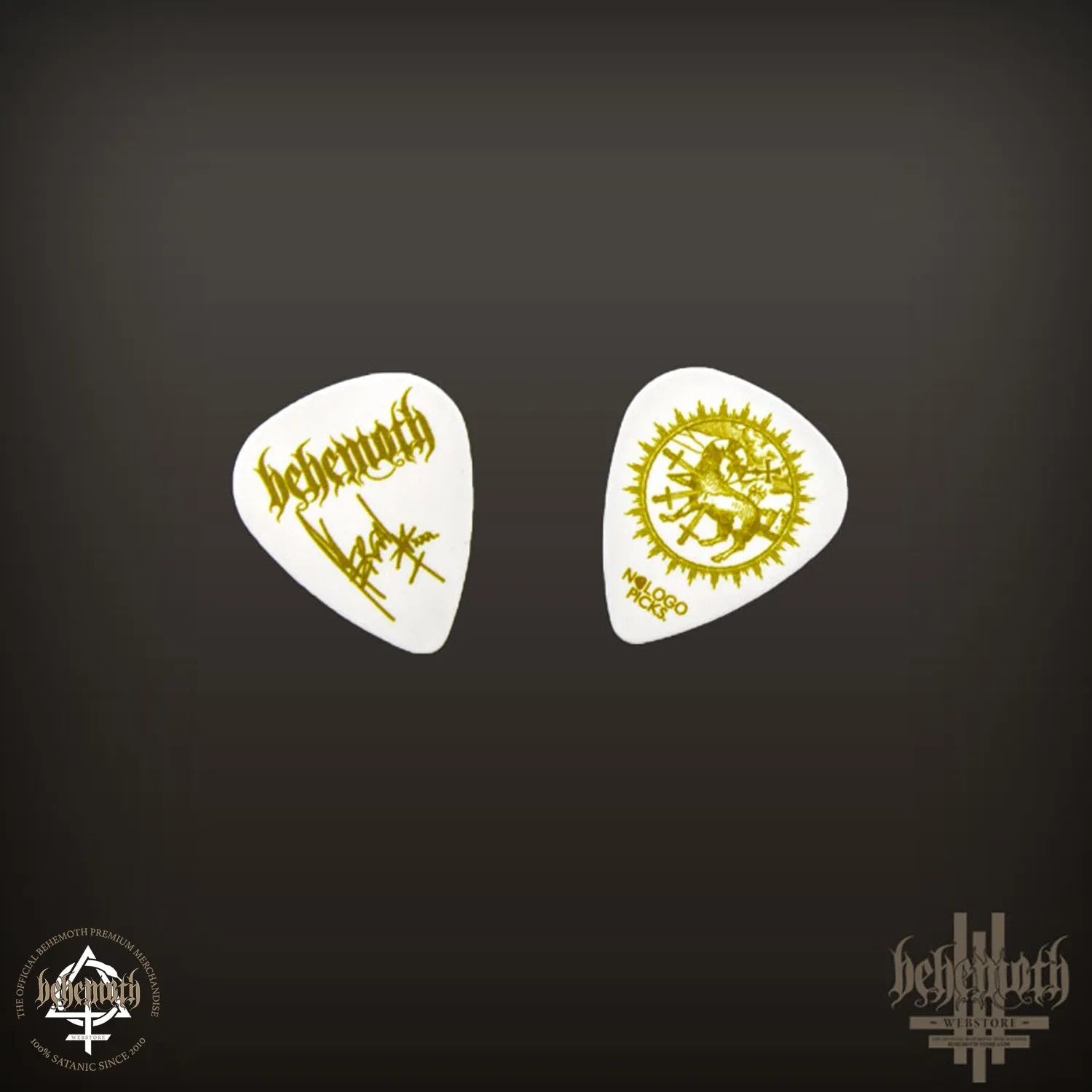 A plastic guitar pick Behemoth 'Messe Noire' Nergal signature