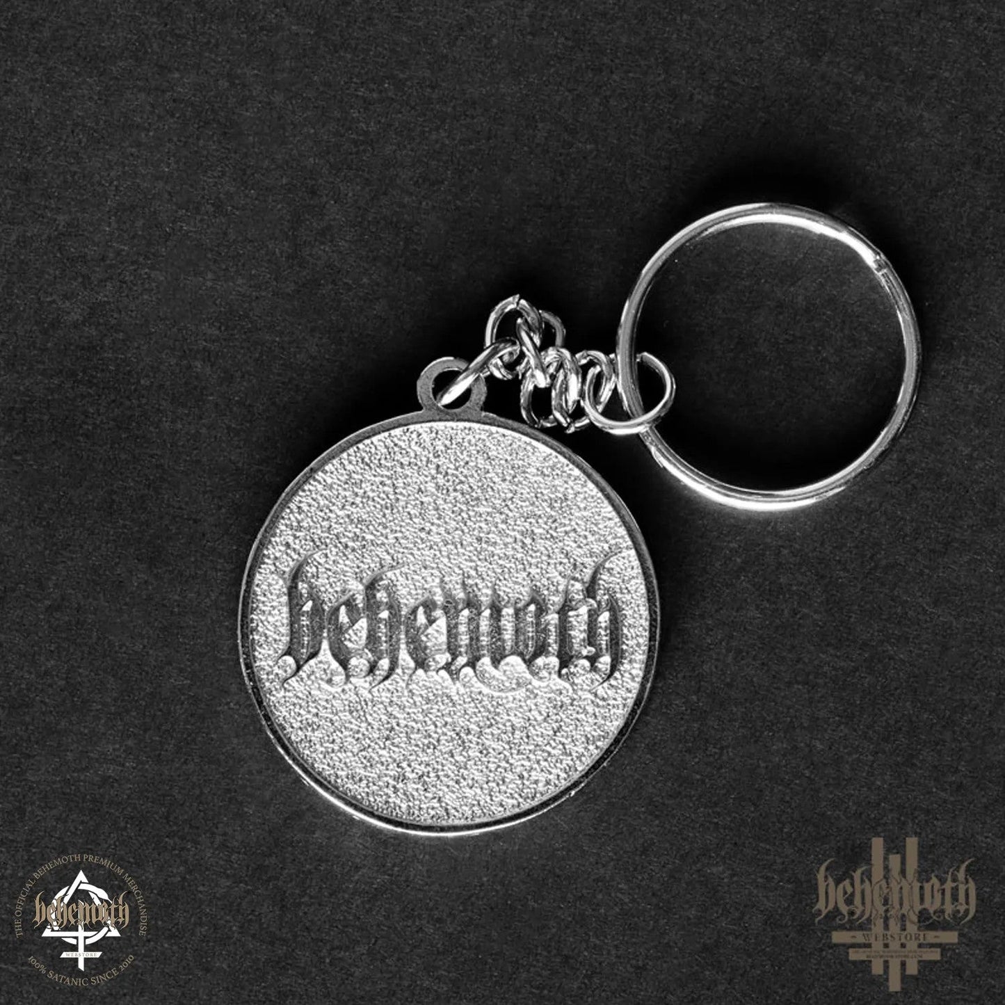 A Behemoth 'The Unholy Trinity' enamel keychain