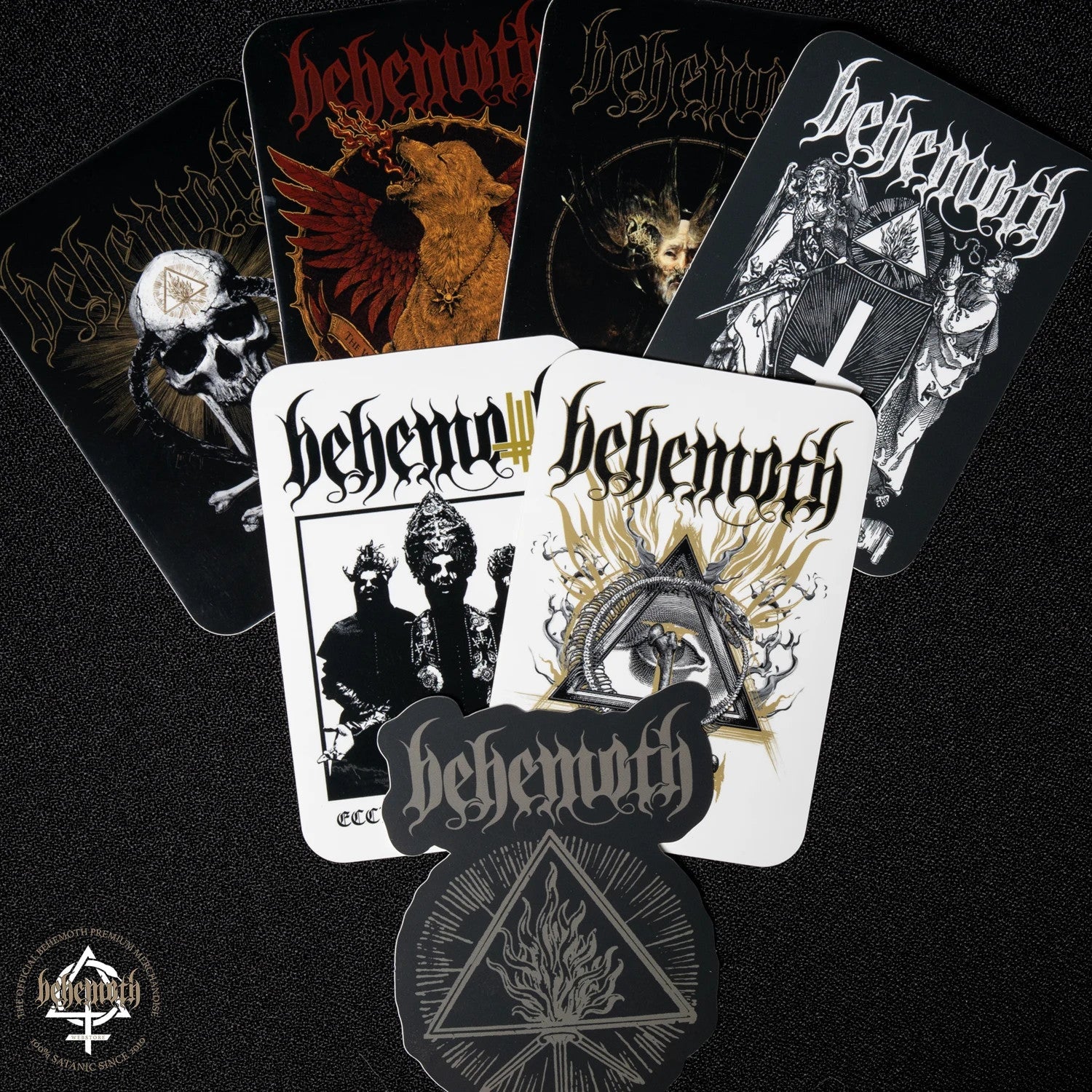 A Vinyl Sticker Bundle of 8 Behemoth Stickers