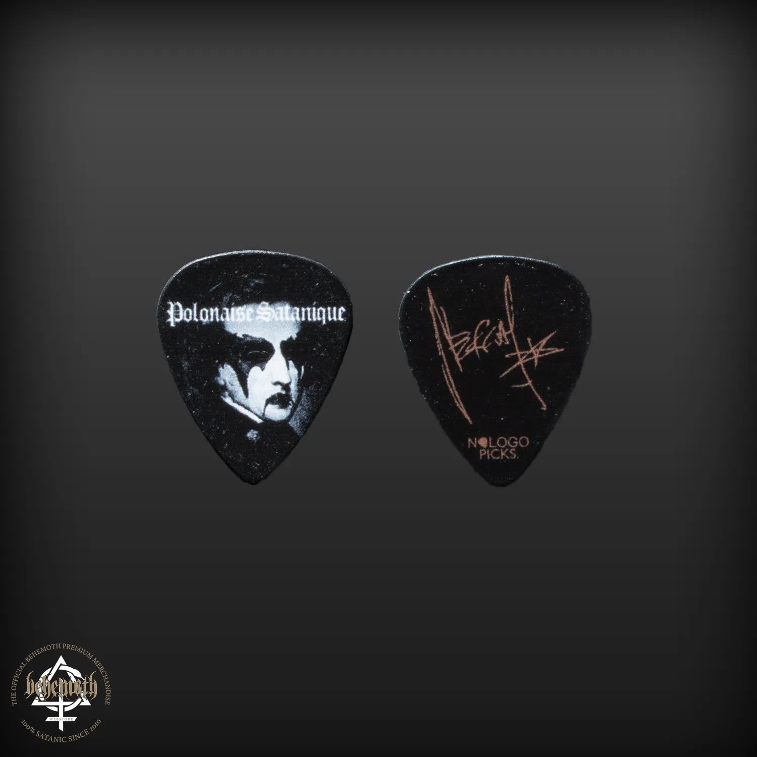 A plastic guitar pick Behemoth 'Polonaise Satanique' Nergal signature ...