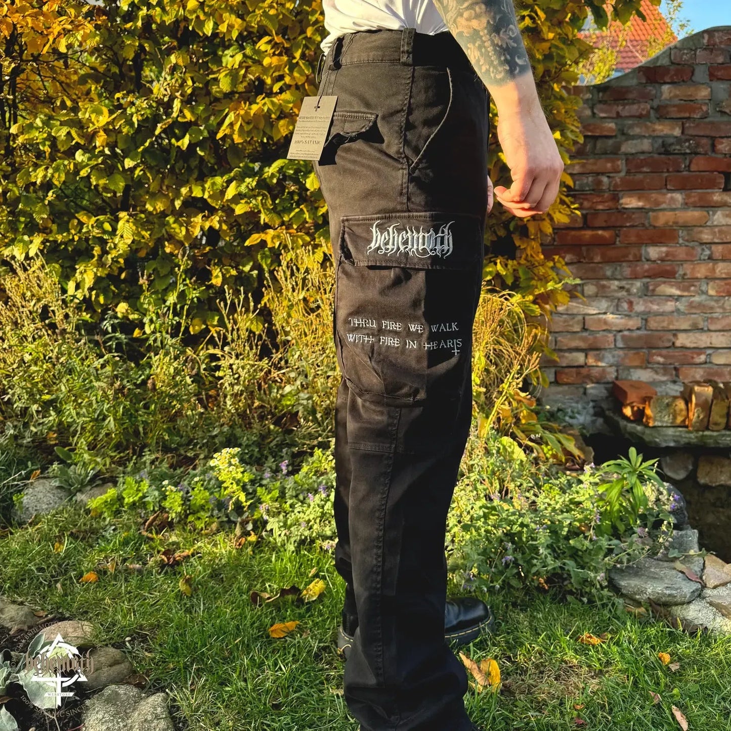 Pantalones cargo 'Thru Fire We Walk' de Behemoth