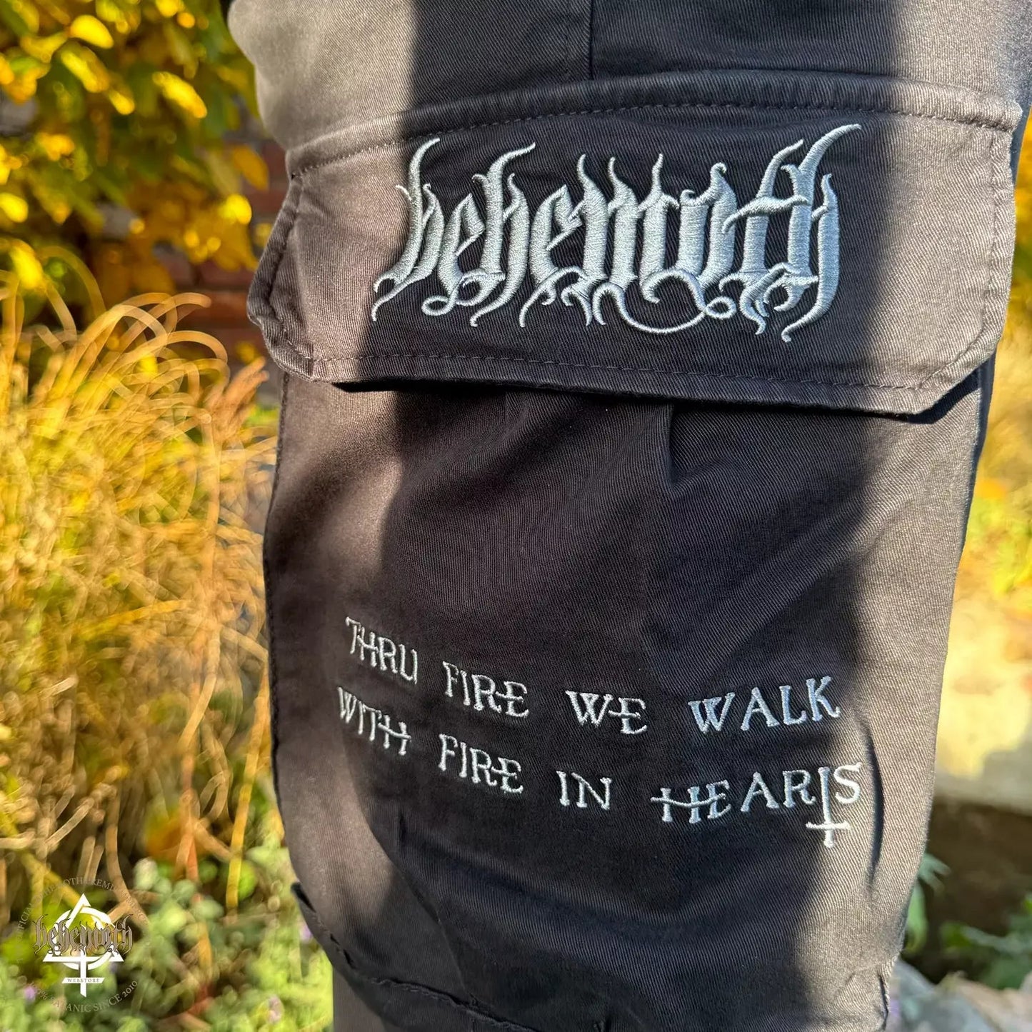 Behemoth 'Thru Fire We Walk' cargo trousers