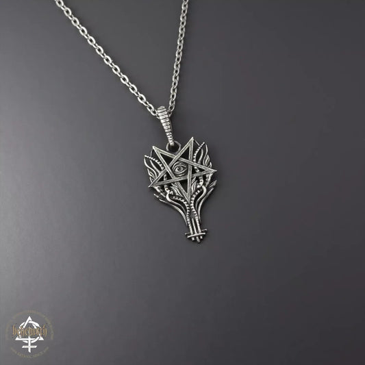 Behemoth 'O Pentagram Ignis' Sterling Silver necklace