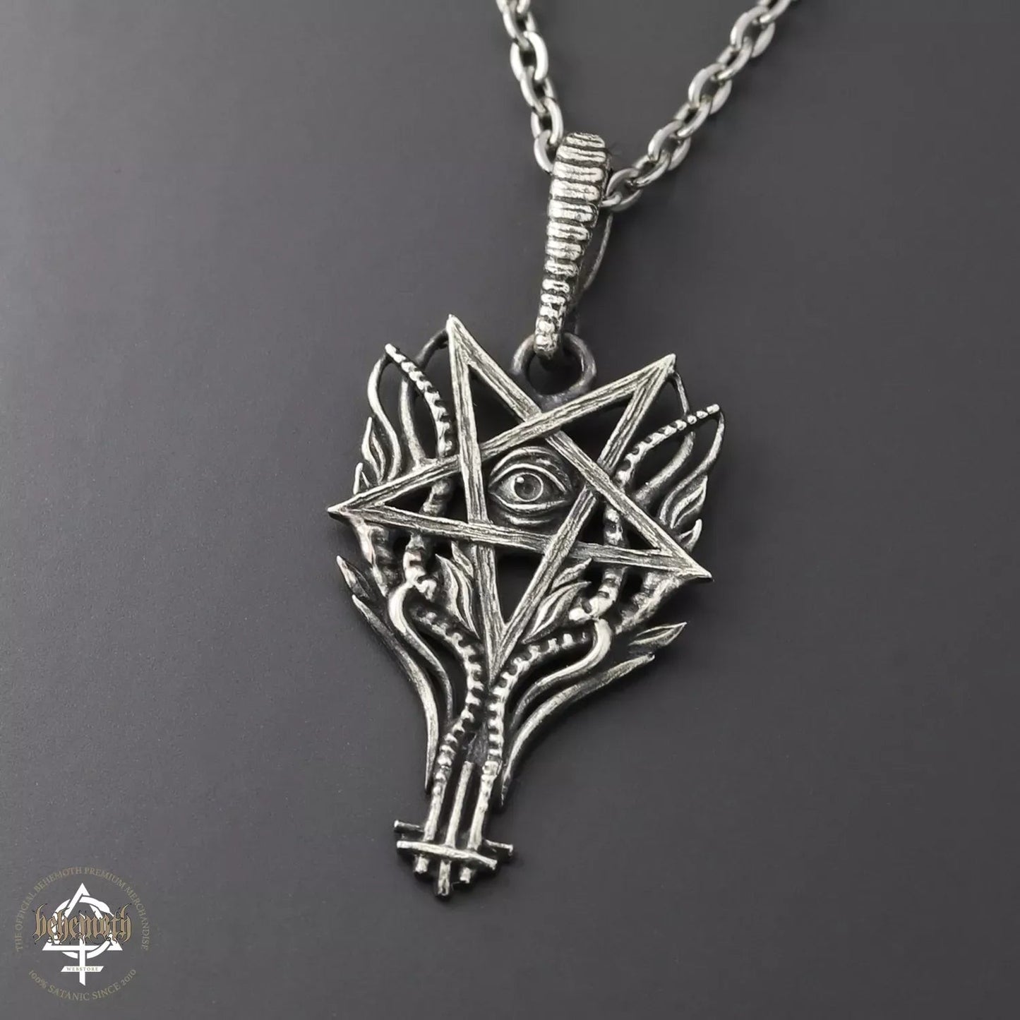 Behemoth 'O Pentagram Ignis' Sterling Silver necklace