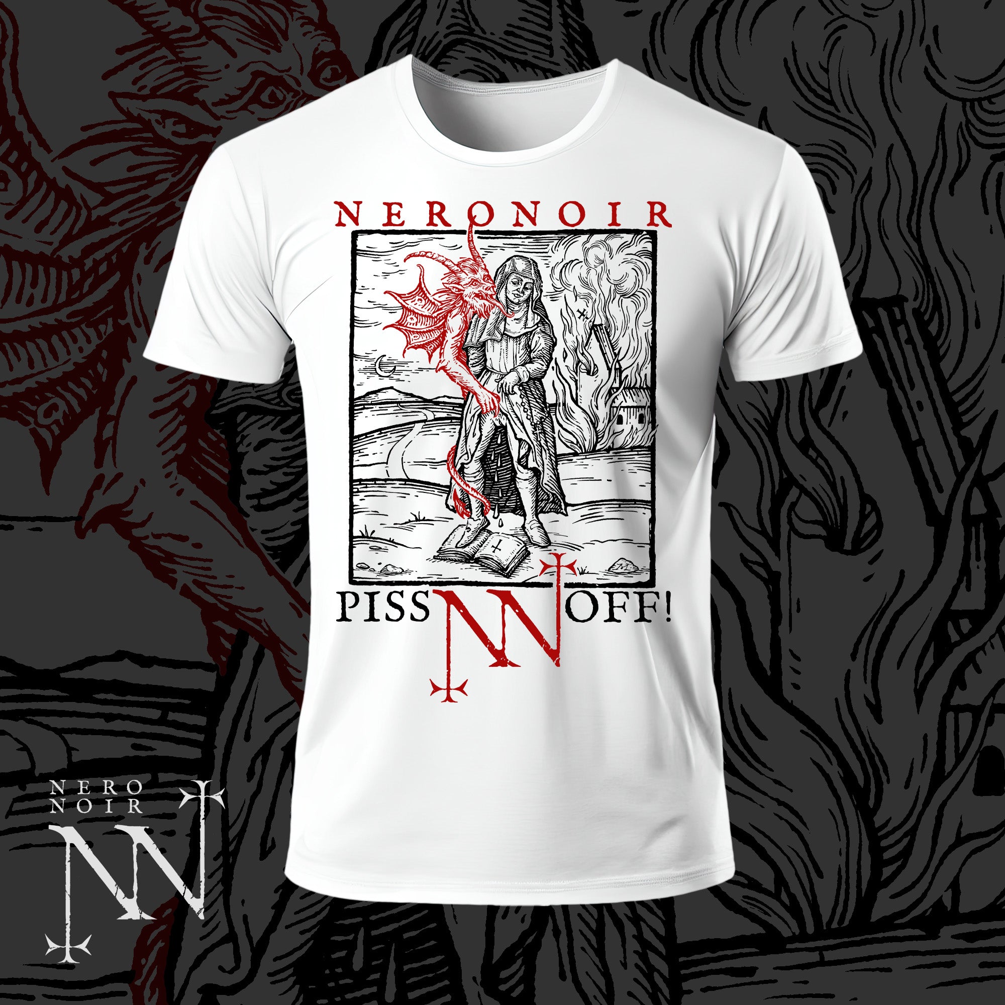 NeroNoir — T-shirt blanc 'Piss Off' — précommande 72h