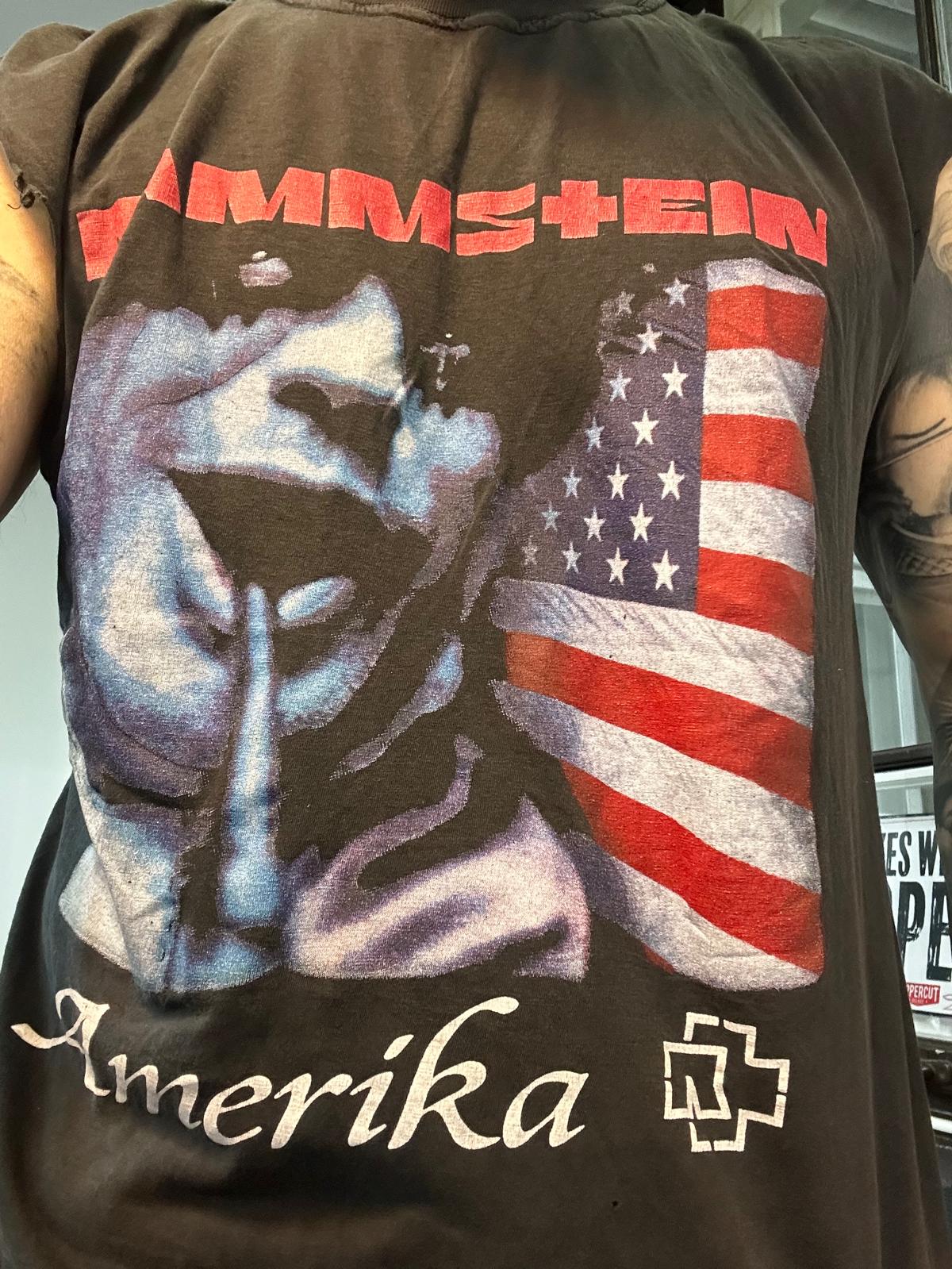 Vintage Hell – RAMMSTEIN America vintage shirt cut off!