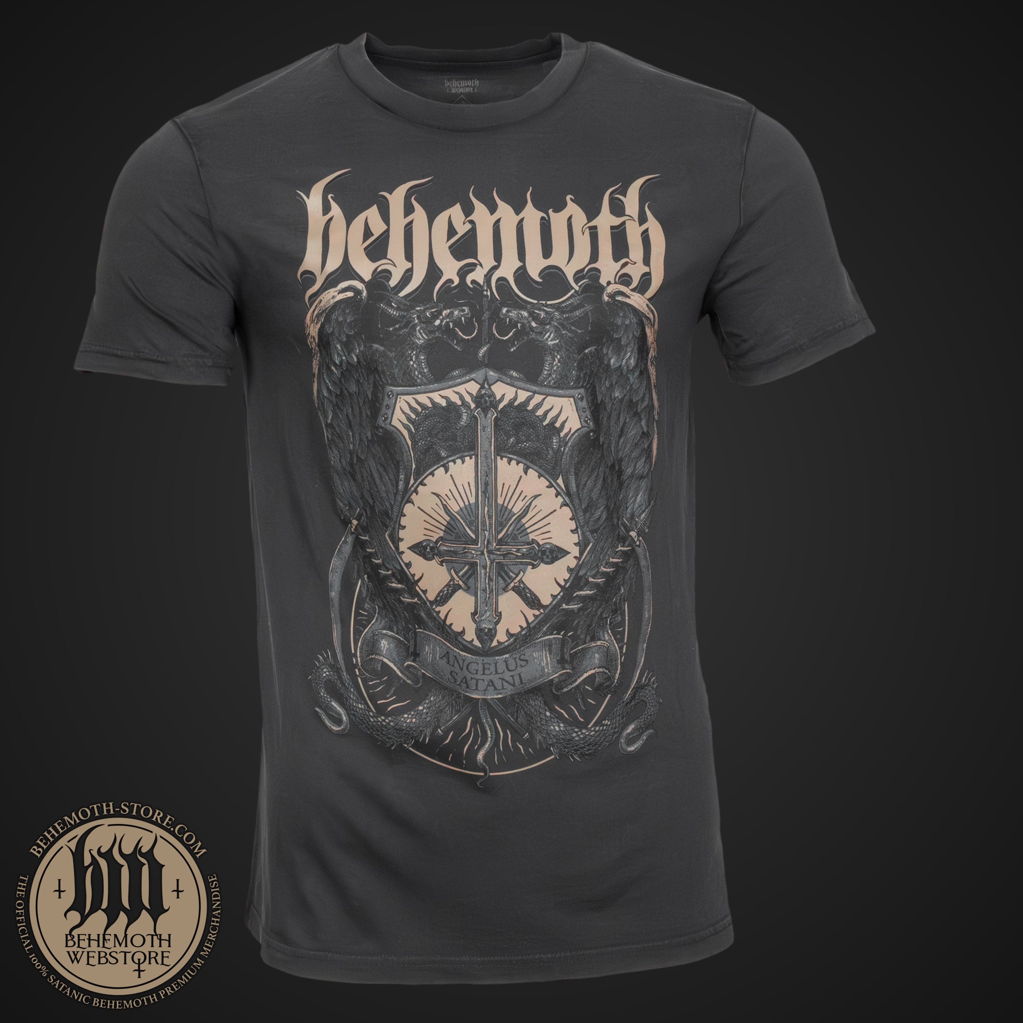 BEHEMOTH — “Angelvs Satani” Vintage T-shirt (Vintage Grey)