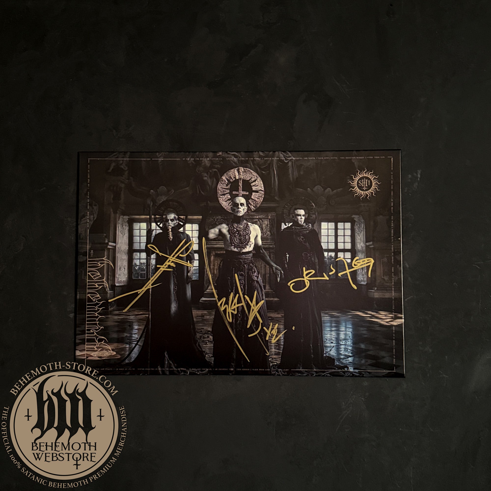 Signed Metal Wall Print - Behemoth TSOG: Apostasy Sanctified Pre-Order