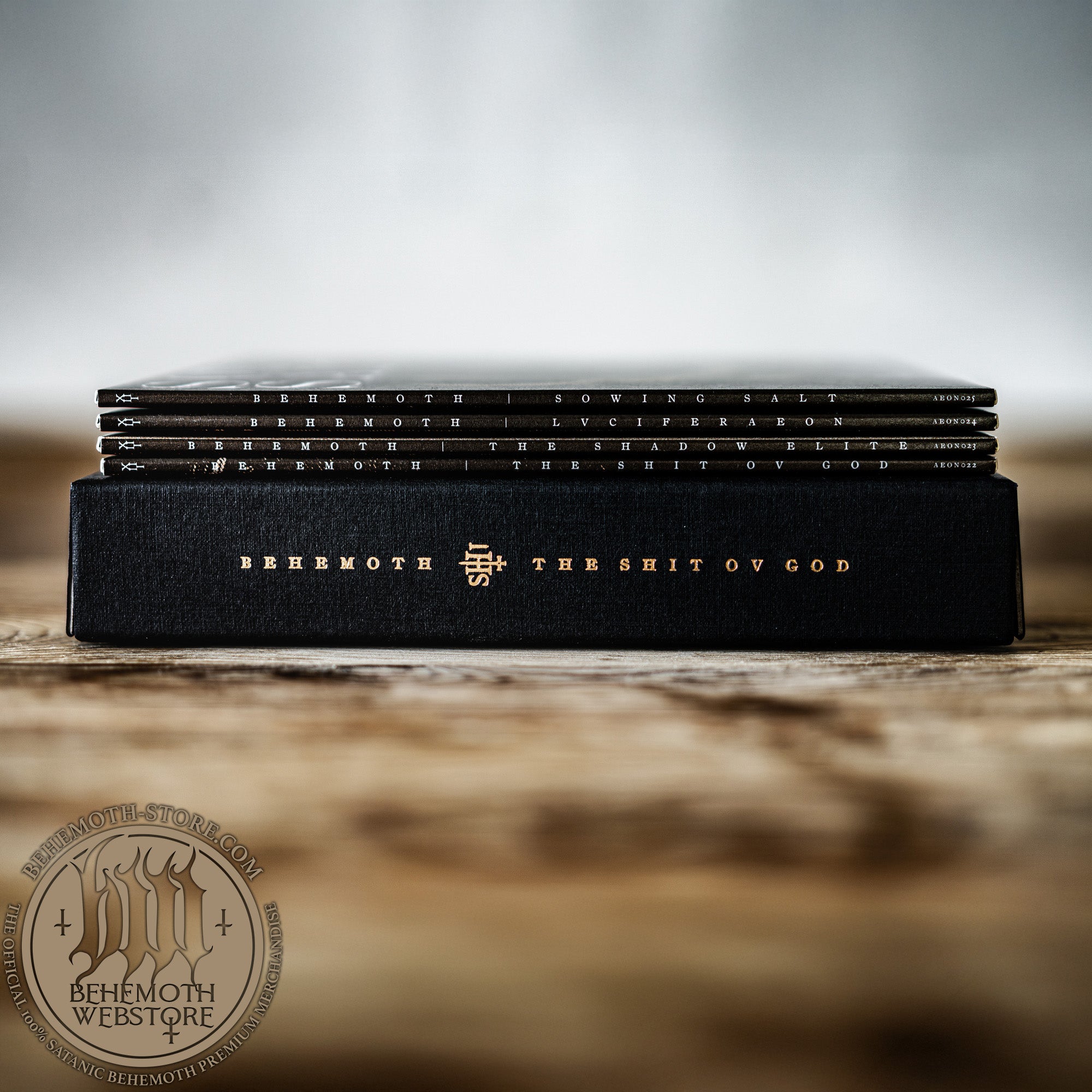 T.S.O.G. Singles Boxset – 4× 7″ Vinyl by Behemoth (Transparent, Laser-Etched, Signed, Numbered, Limited to 222)