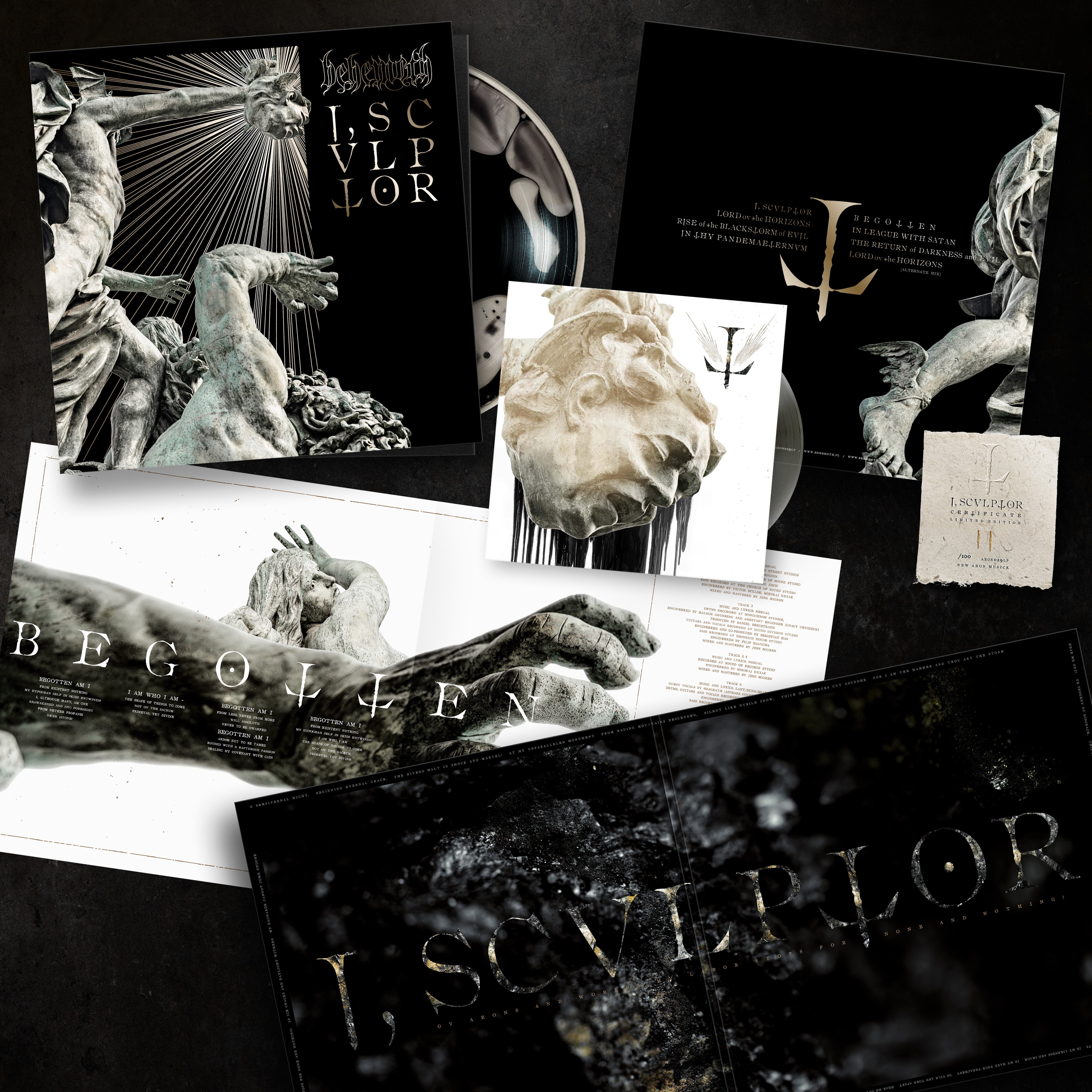 I, Scvlptor – Liquid Vinyl 12″ + Bonus 7″ by Behemoth (Darkness & Evil, 180g, Signed, Ltd. 100)