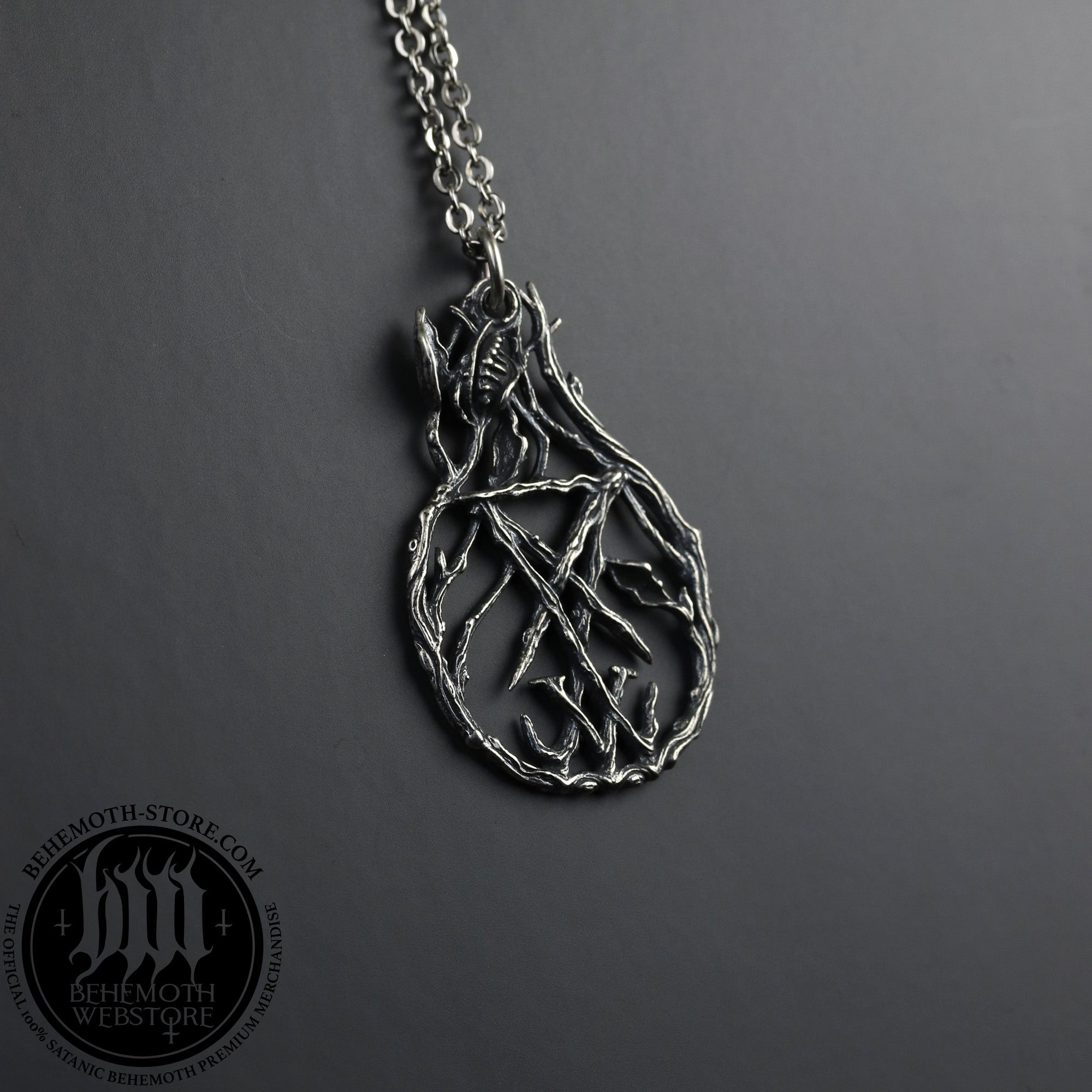 Behemoth 'Lvciferaeon' sterling silver necklace