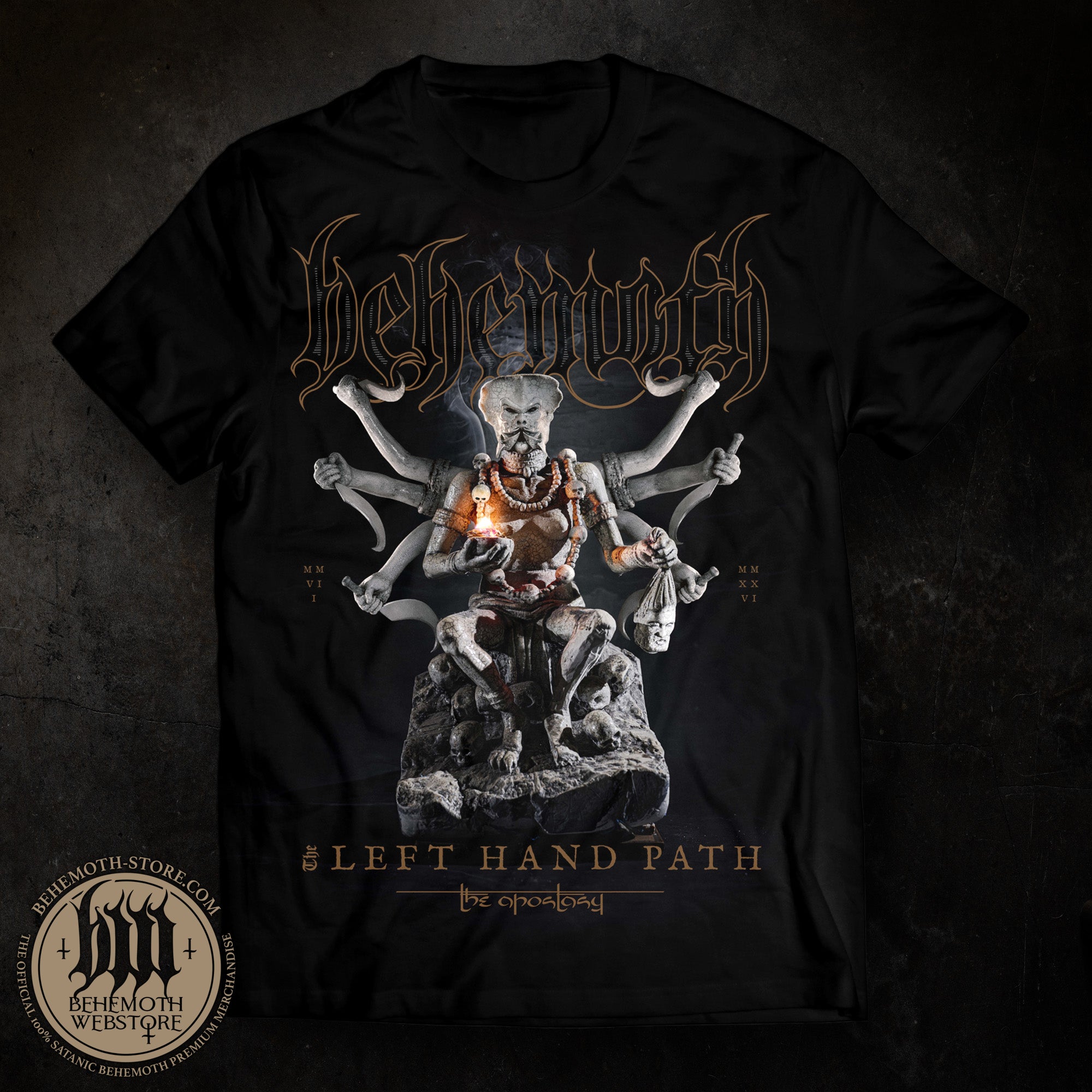 Behemoth — „The Left Hand Path“ T‑Shirt (The Apostasy XX Anniversary, limitierter 7‑Tage‑Pre‑Order)