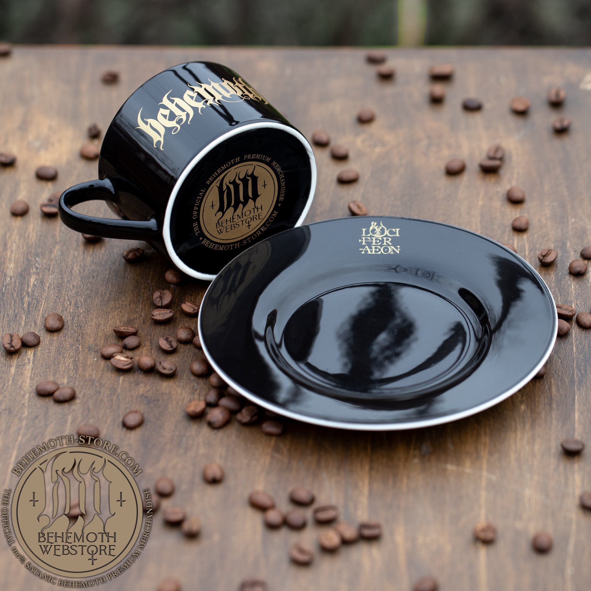 Behemoth – “Lvciferaeon” New Bone China Cup & Saucer (Black, 230 ml)