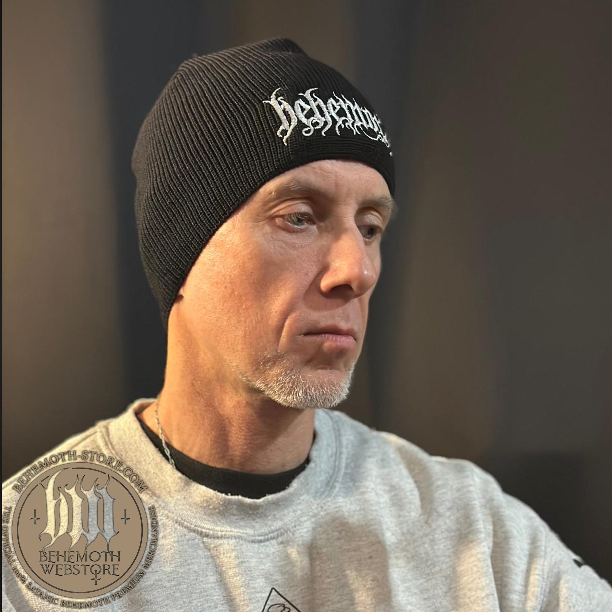 'Behemoth Logo' merino wool hat