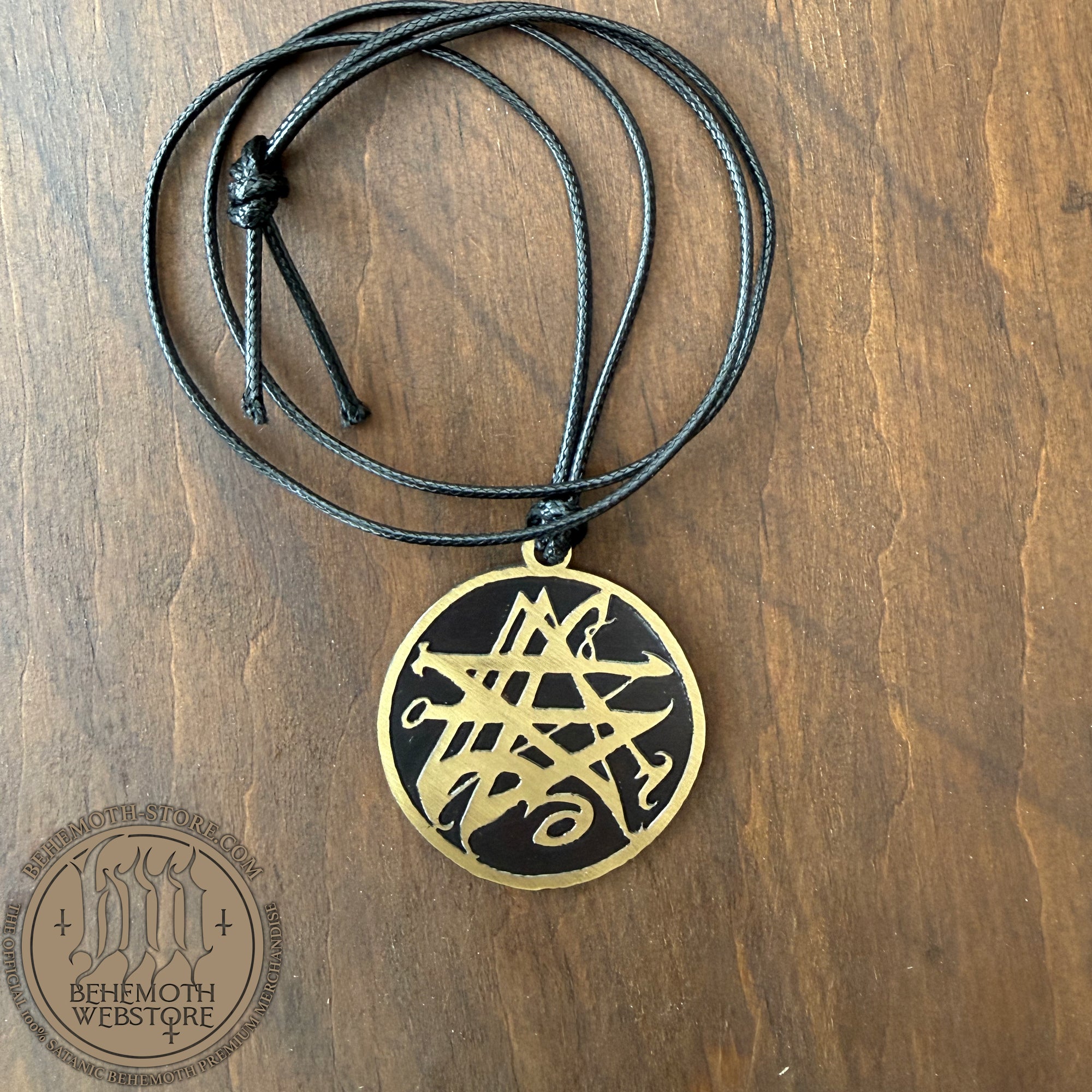 Behemoth 'Pandemonic Incantations - Necronomicon' brass necklace