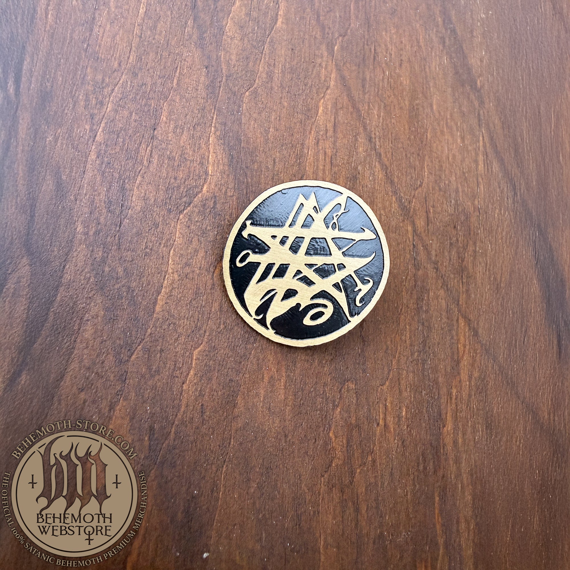Behemoth 'Pandemonic Incantations - Necronomicon' brass pin