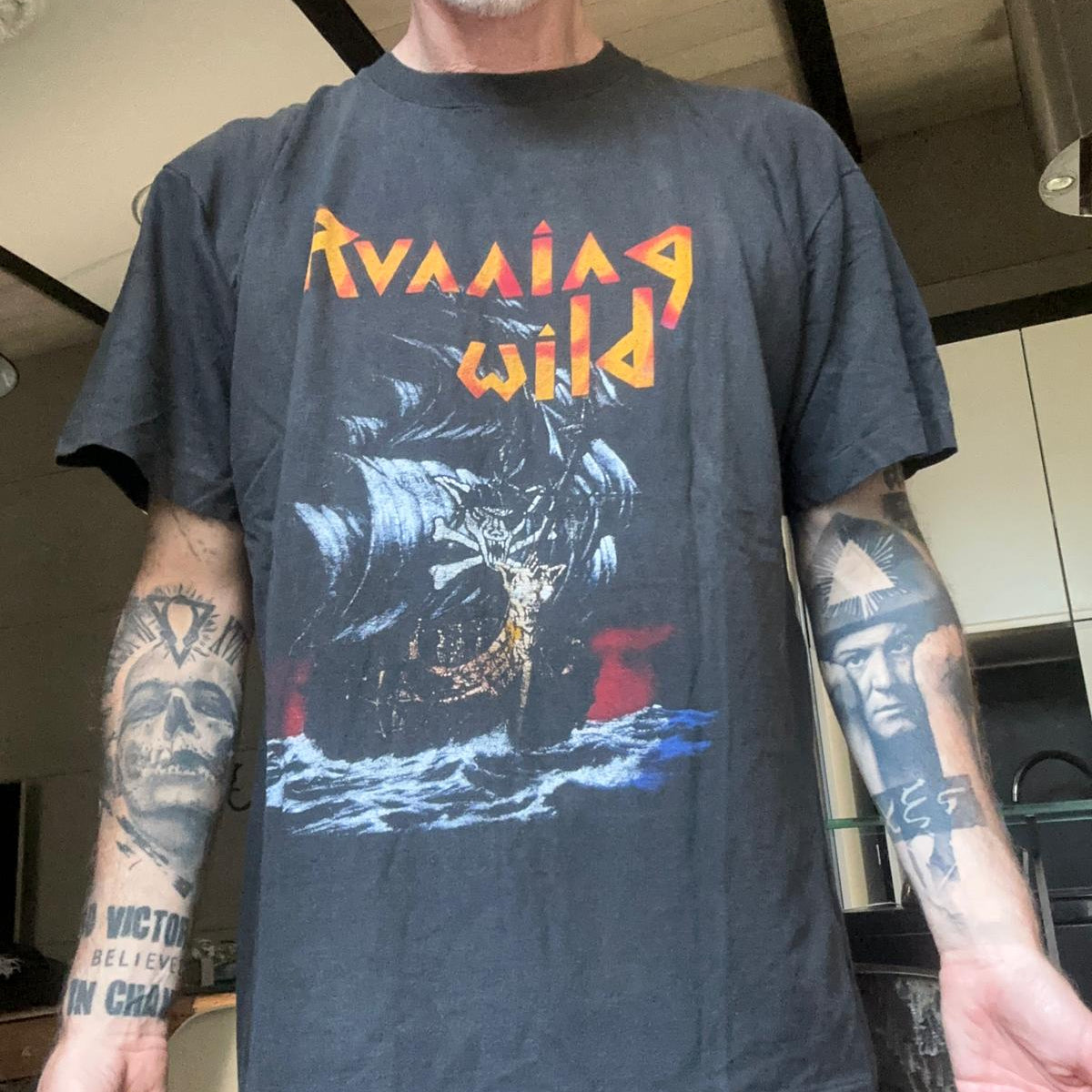 Vintage Hell – RUNNING WILD Under Jolly Roger T-Shirt | Behemoth 